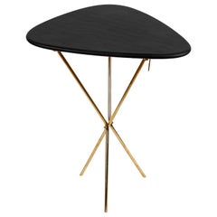 Carl Auböck Model #3642 Brass and Leather Table