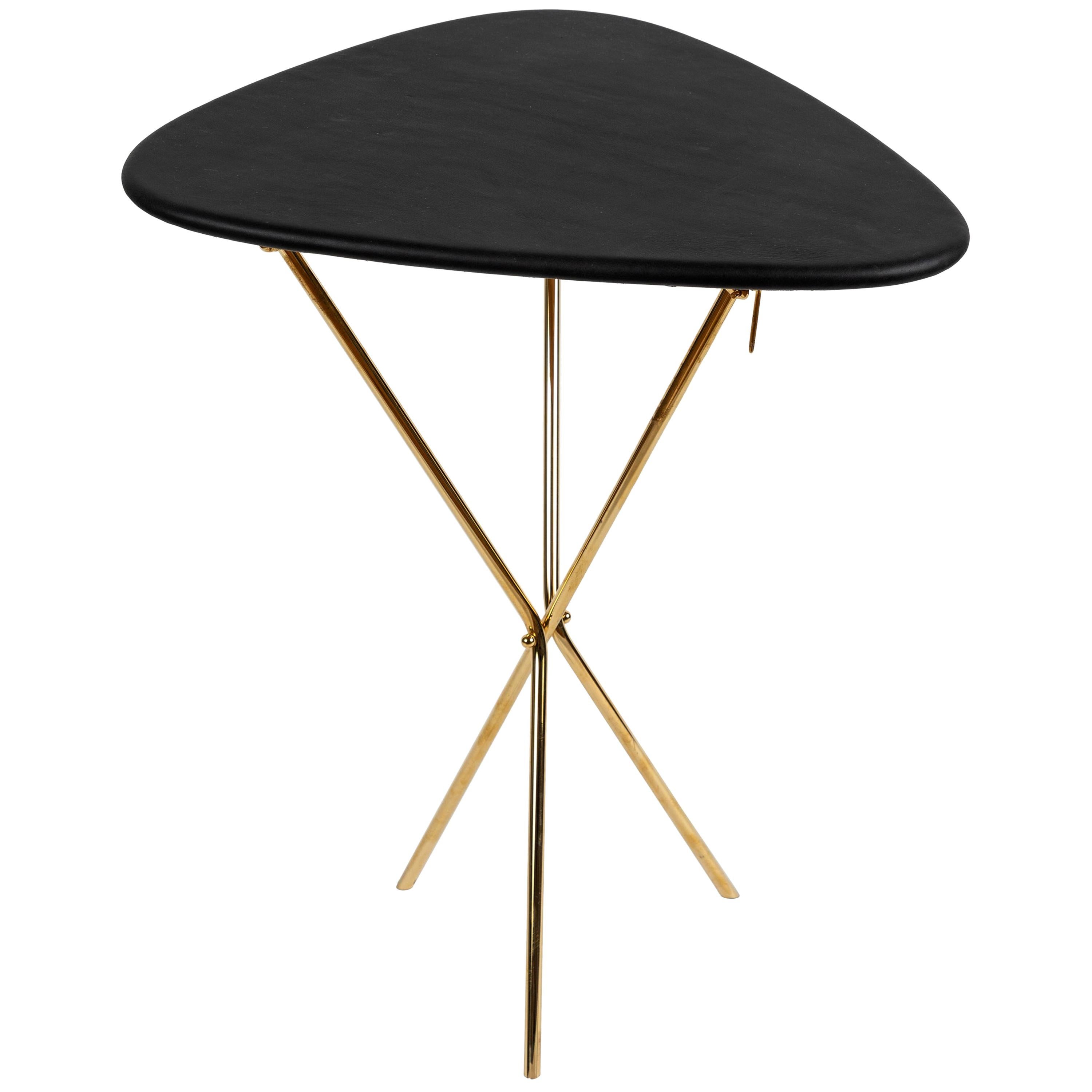 Carl Auböck Model #3642 Brass and Oak Table For Sale 8