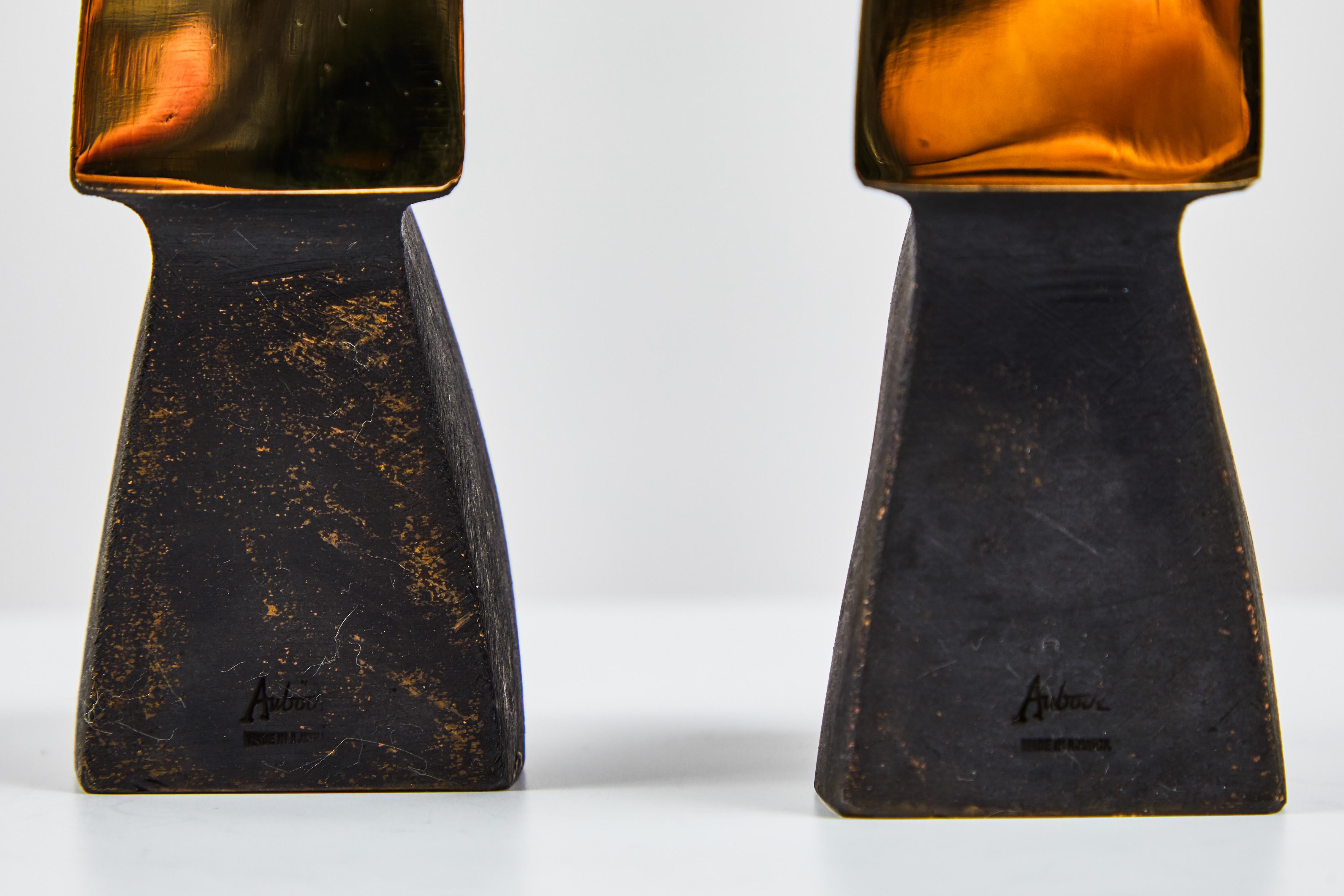 Polished Pair of Carl Auböck Model #3652 Brass Bookends For Sale