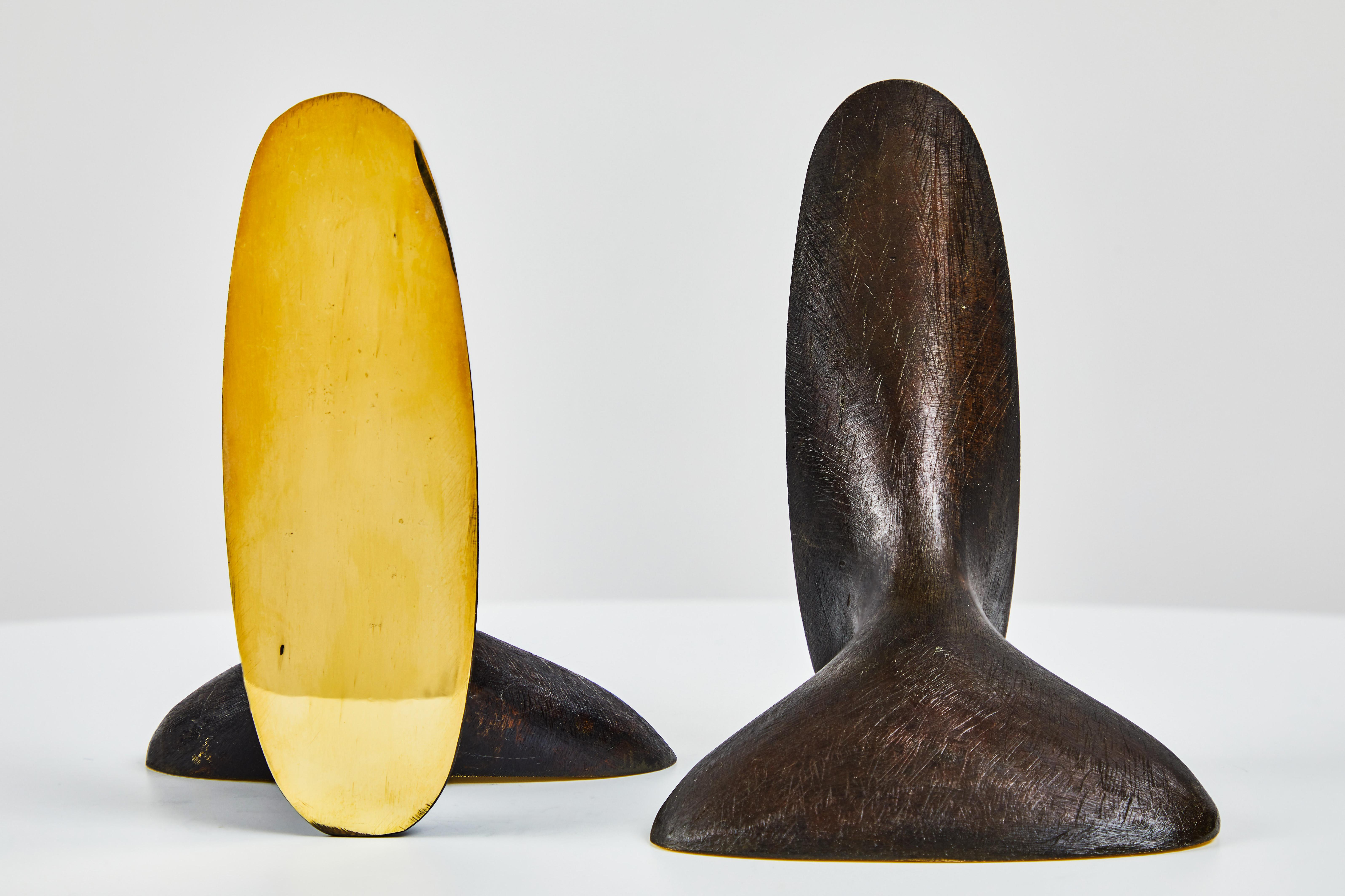 Patinated Carl Auböck Model #3653 Brass Bookends