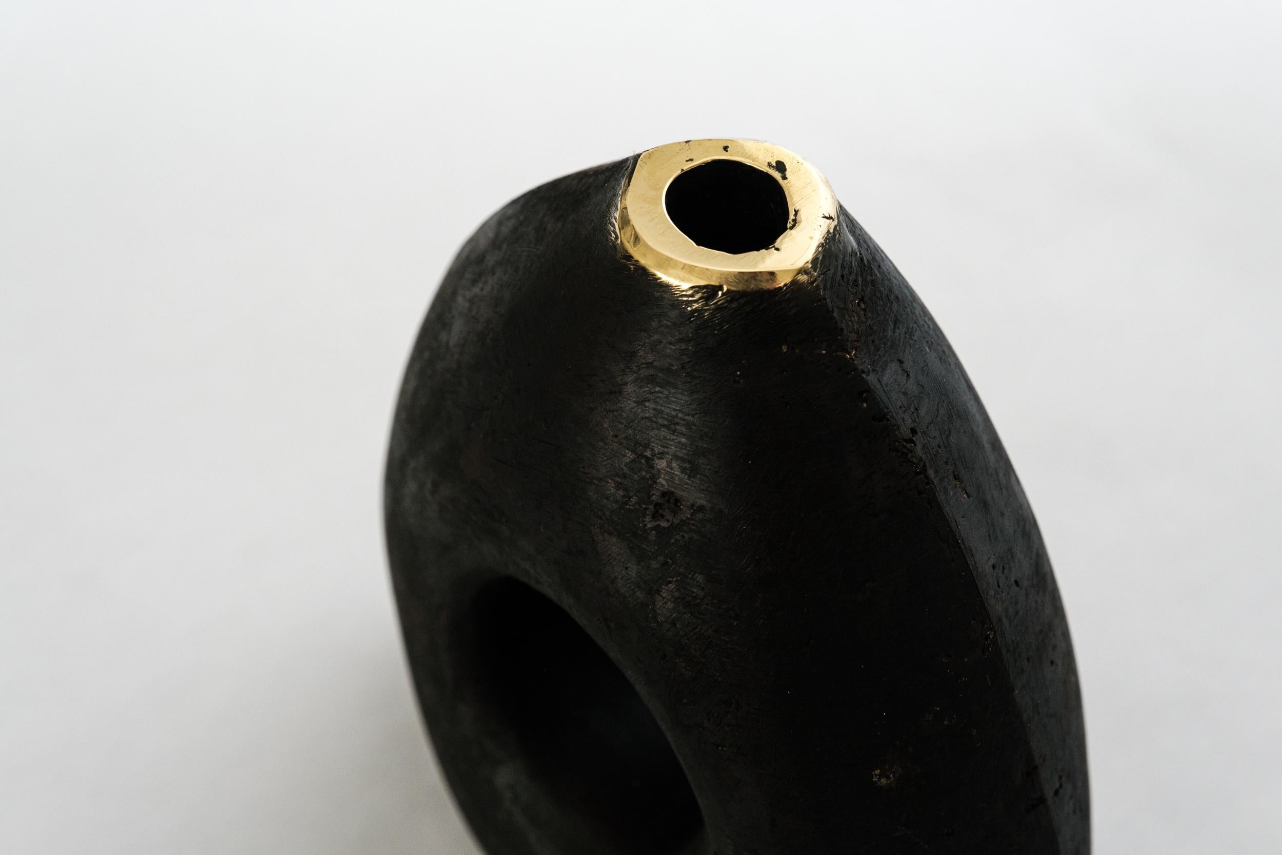 Carl Auböck Model #3787 Patinated Brass Vase For Sale 2