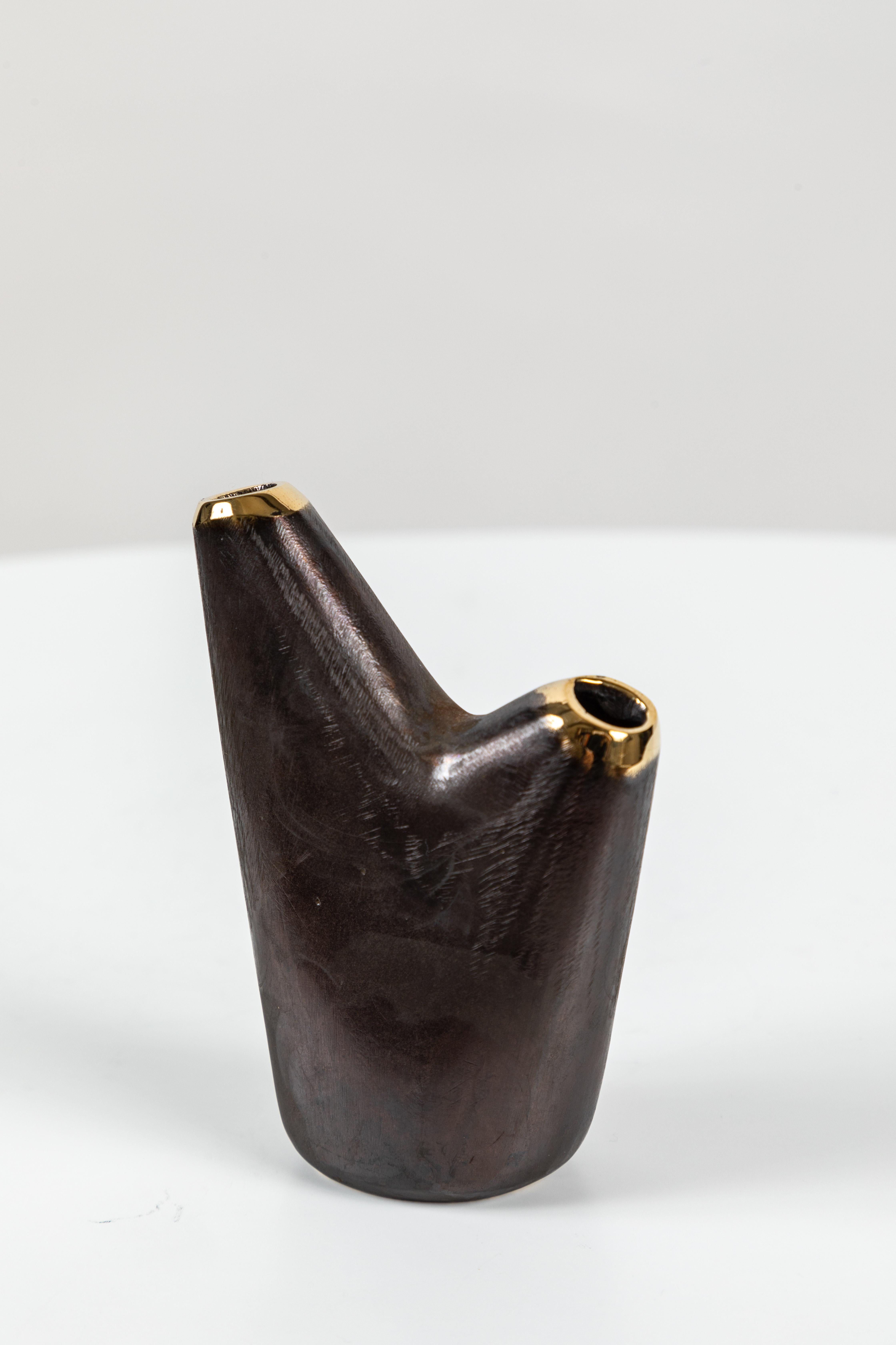 Mid-Century Modern Carl Auböck Model #3794/1 'Aorta' Brass Vase For Sale