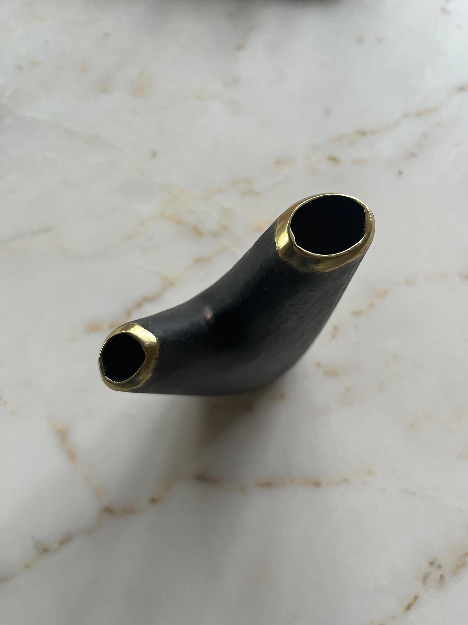 Carl Auböck Model #3794 'Aorta' Brass Vase For Sale 3