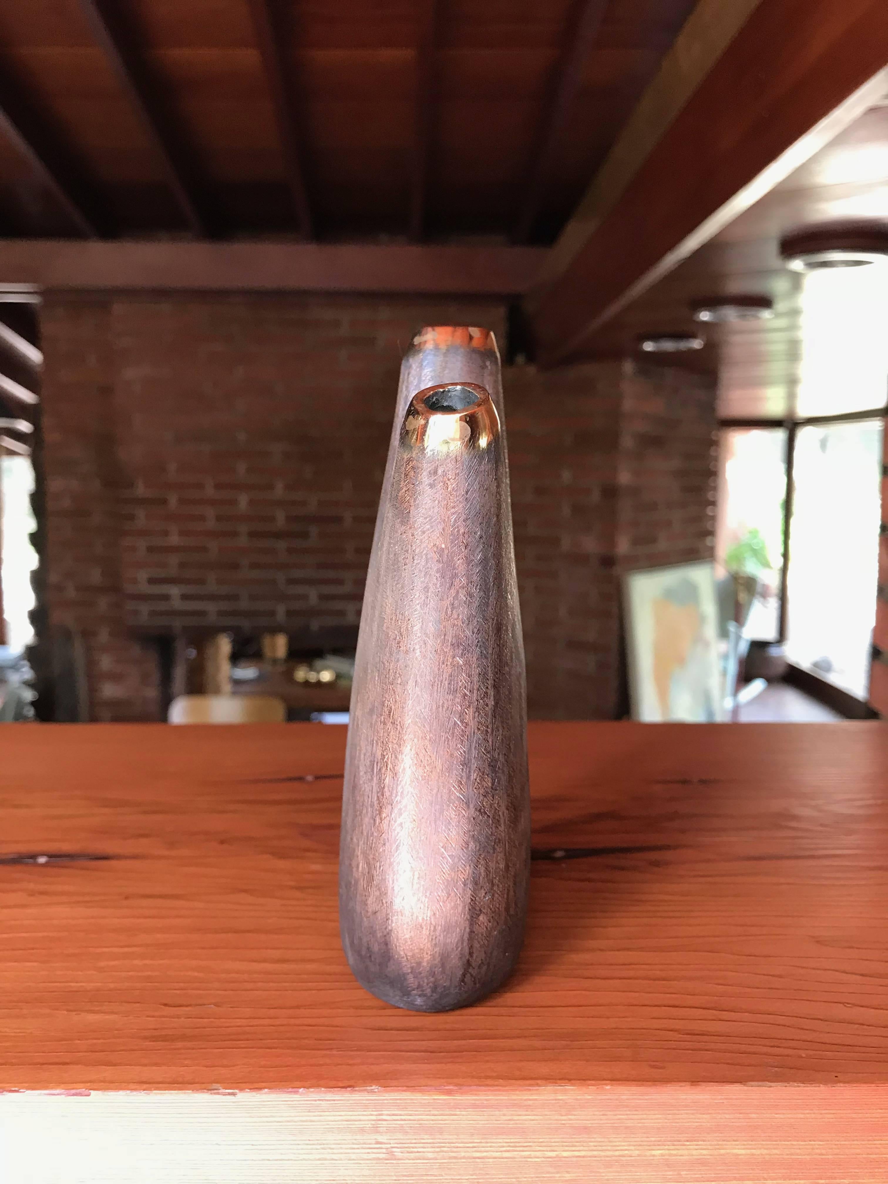Carl Auböck Model #3794 'Aorta' Brass Vase In Excellent Condition In Glendale, CA