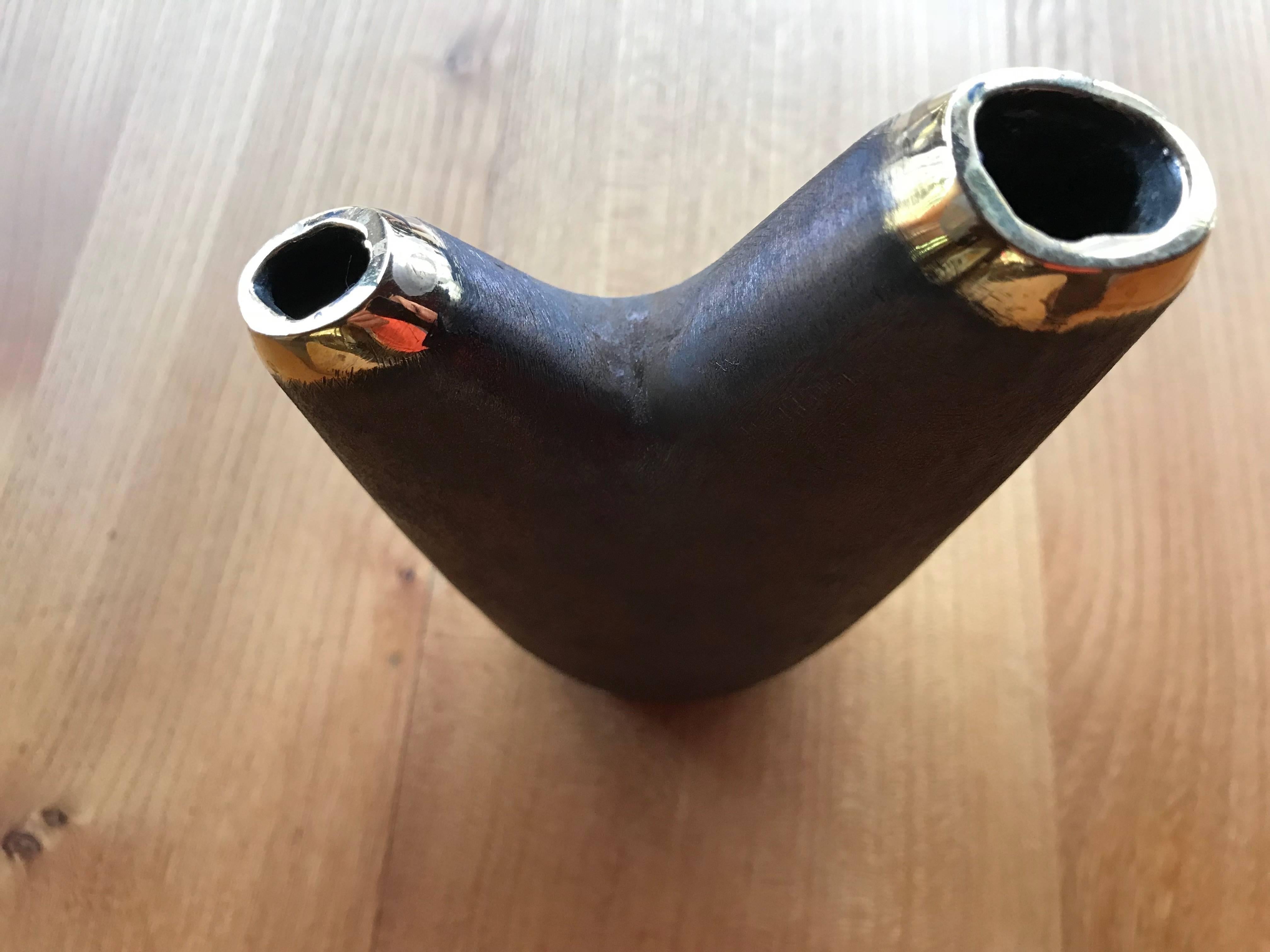 Contemporary Carl Auböck Model #3794 'Aorta' Brass Vase