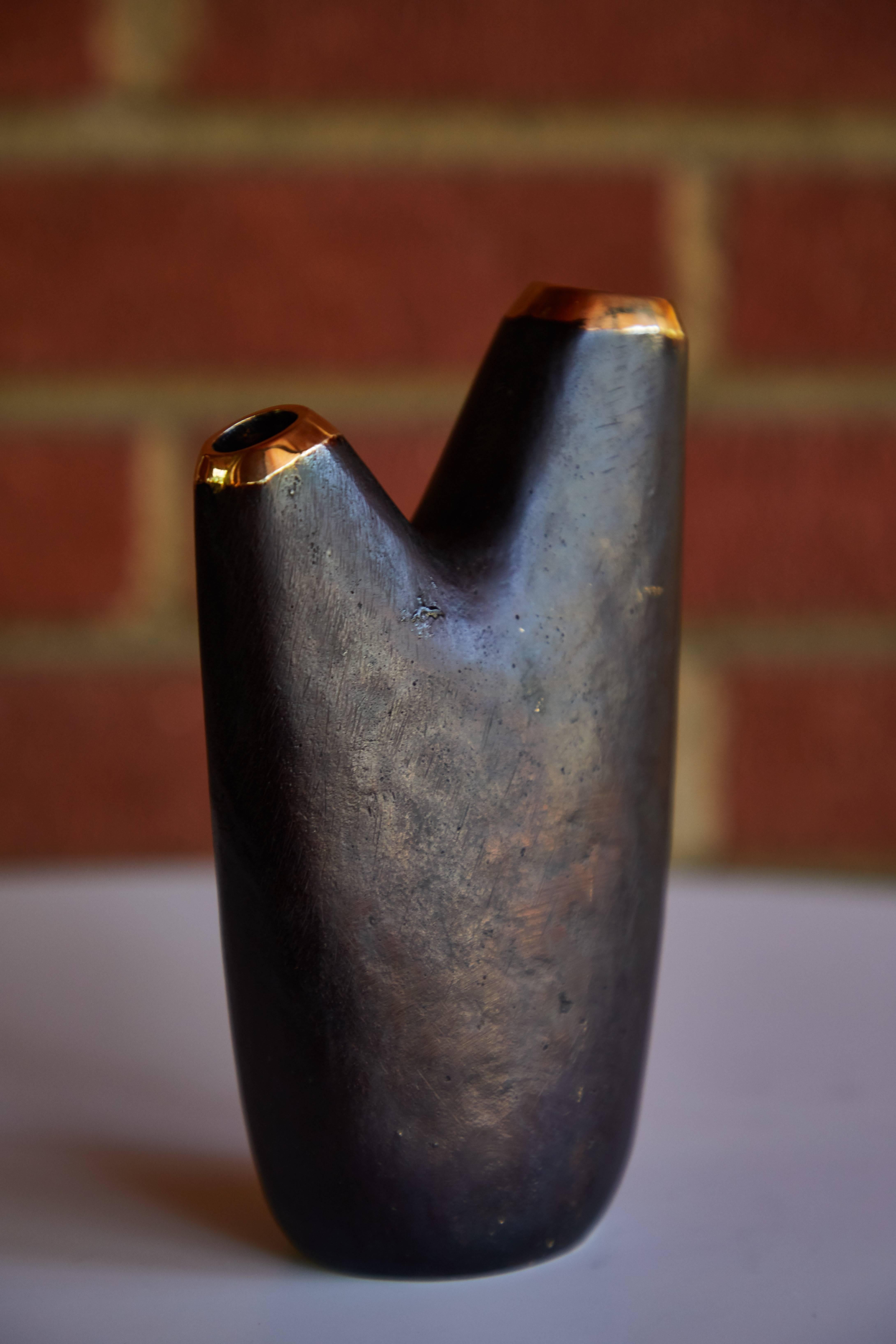 Contemporary Carl Auböck Model #3794 'Aorta' Brass Vase For Sale