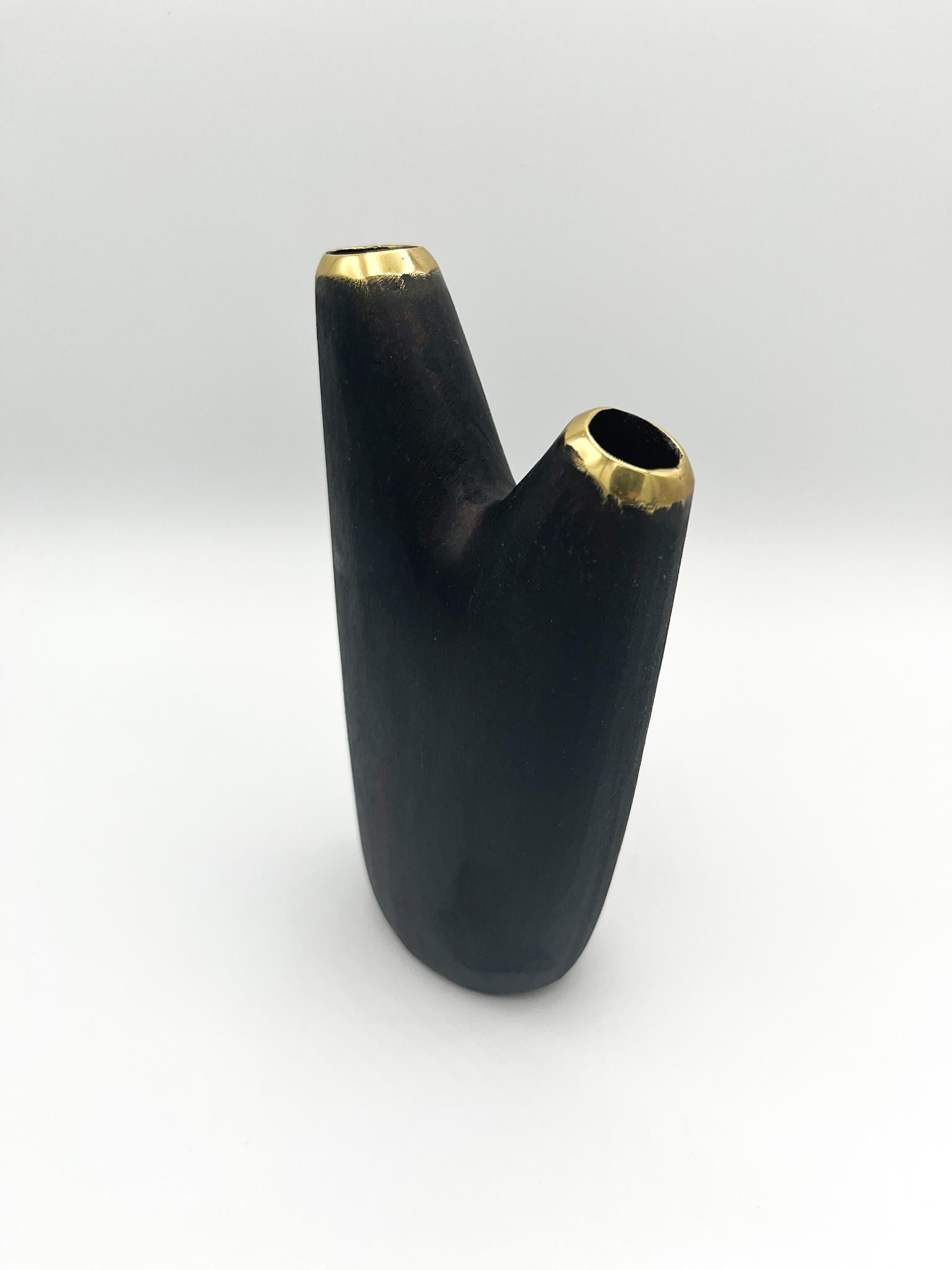 Contemporary Carl Auböck Model #3794 'Aorta' Brass Vase For Sale