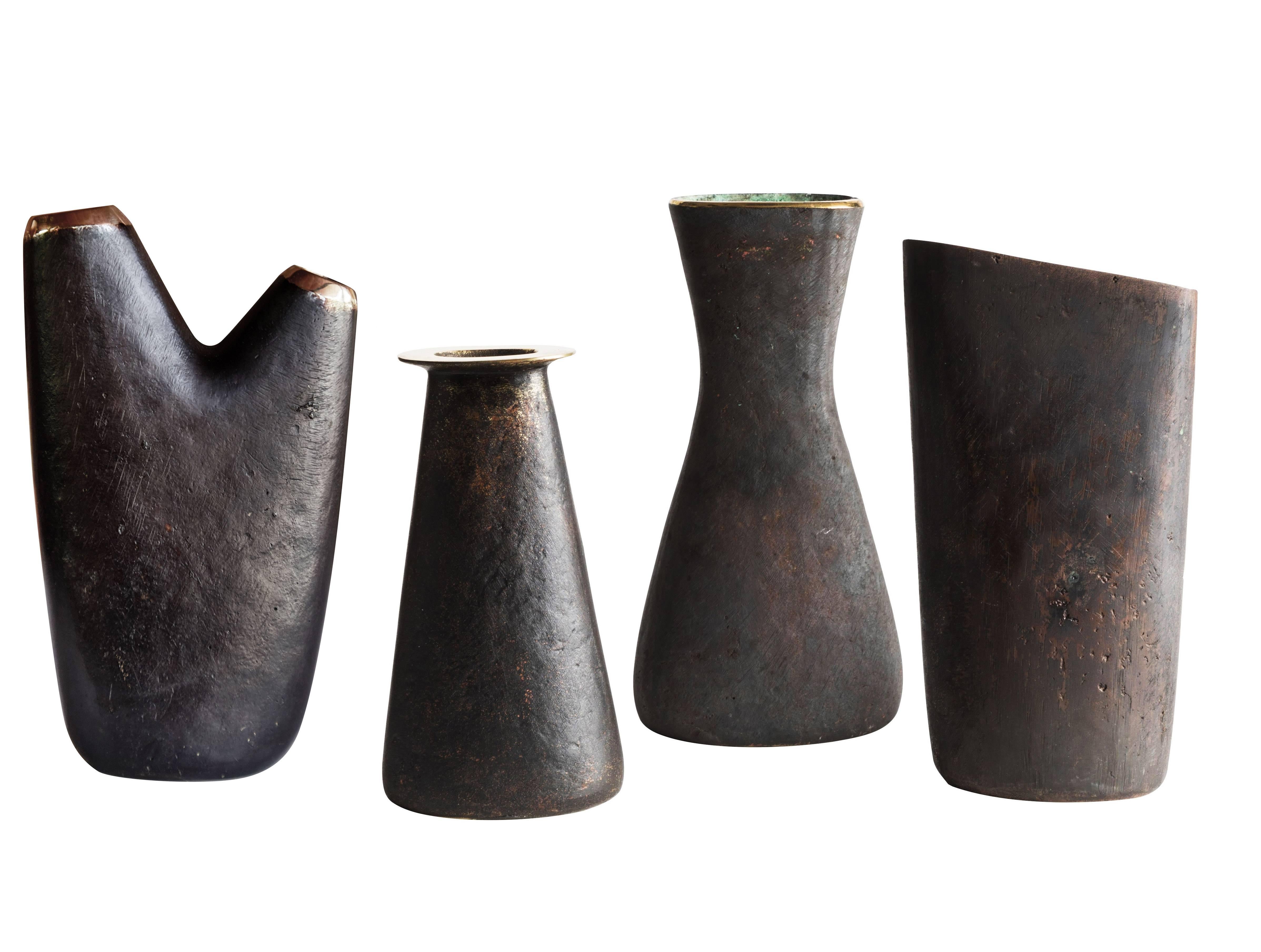 Carl Auböck Model #3794 'Aorta' Brass Vase For Sale 4