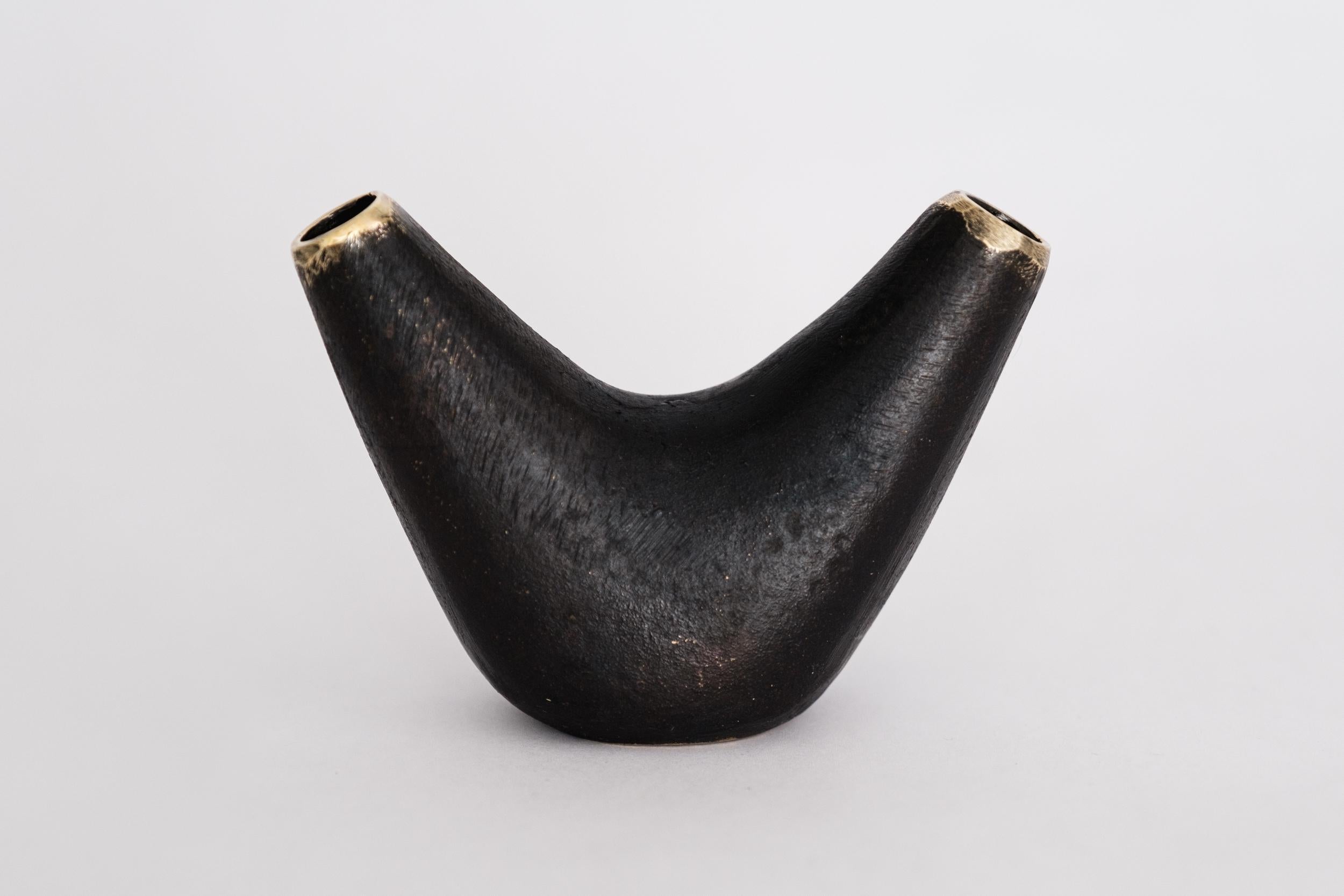 Carl Auböck Model #3795 'Aorta Crescent' Brass Vase For Sale 6