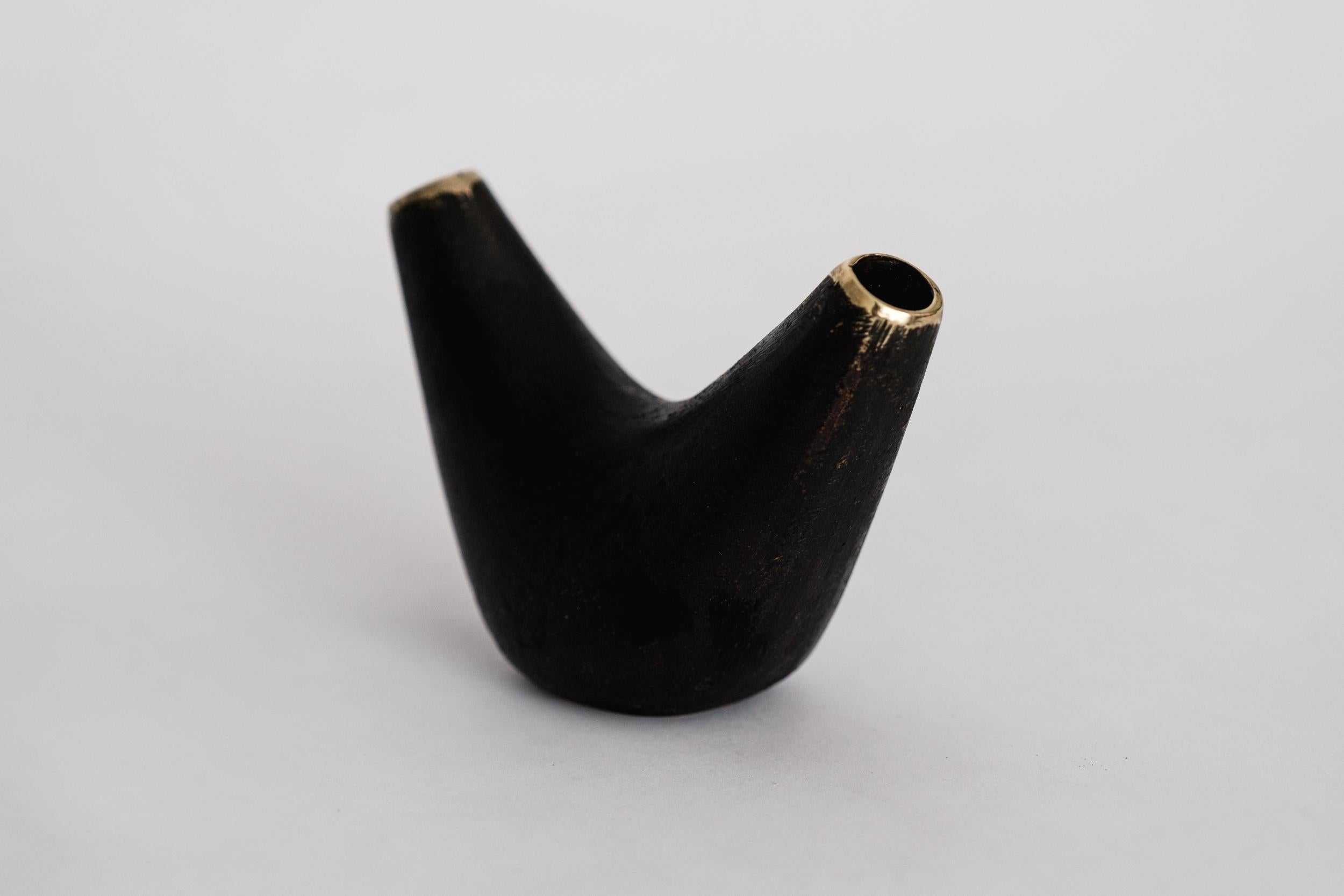 Carl Auböck Model #3795 'Aorta Crescent' Brass Vase For Sale 2
