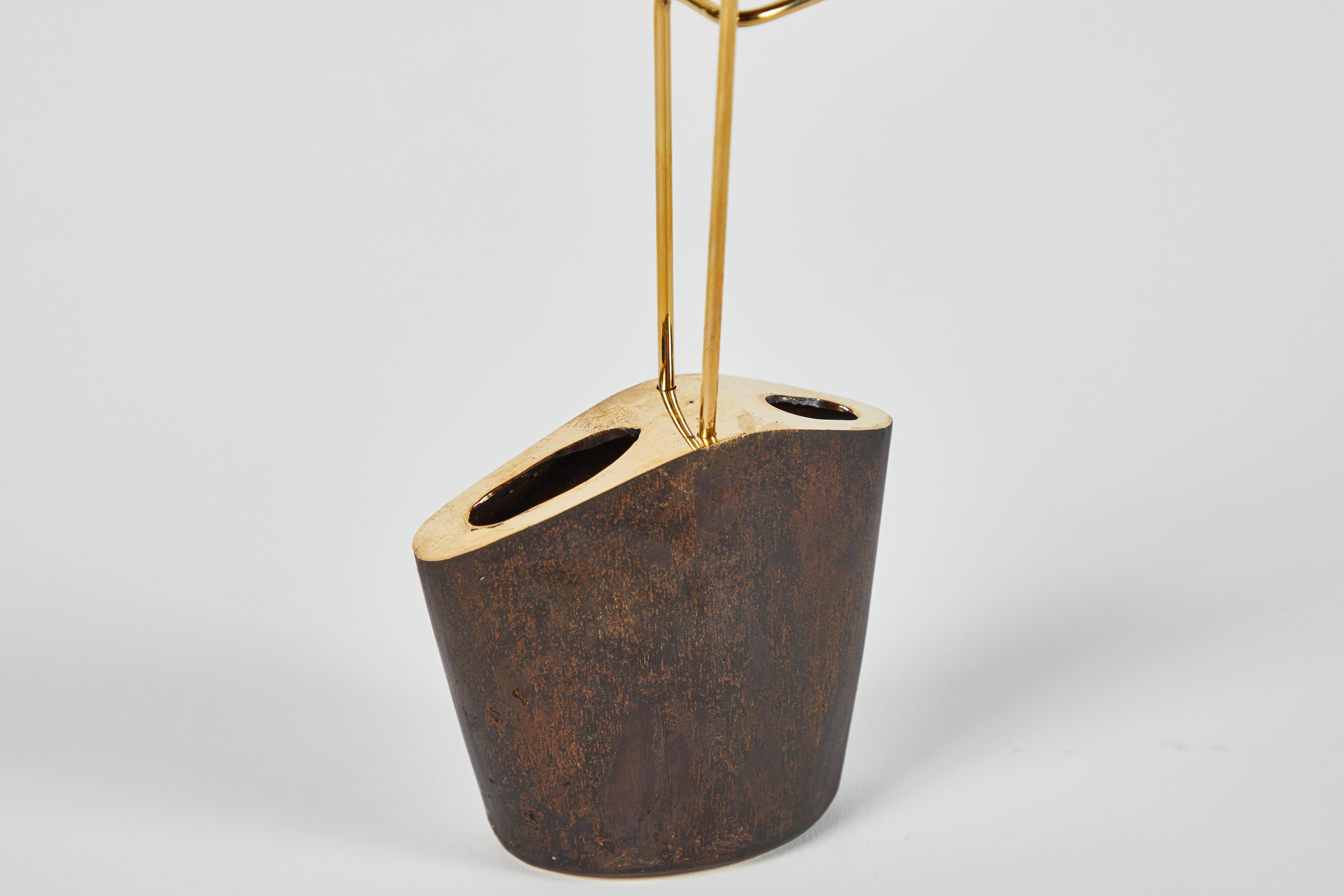 Patinated Carl Auböck Model #3853 Brass Vase For Sale