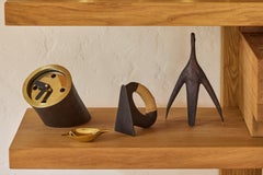 Carl Auböck Model #3855 'Atom' Brass Desk Clock