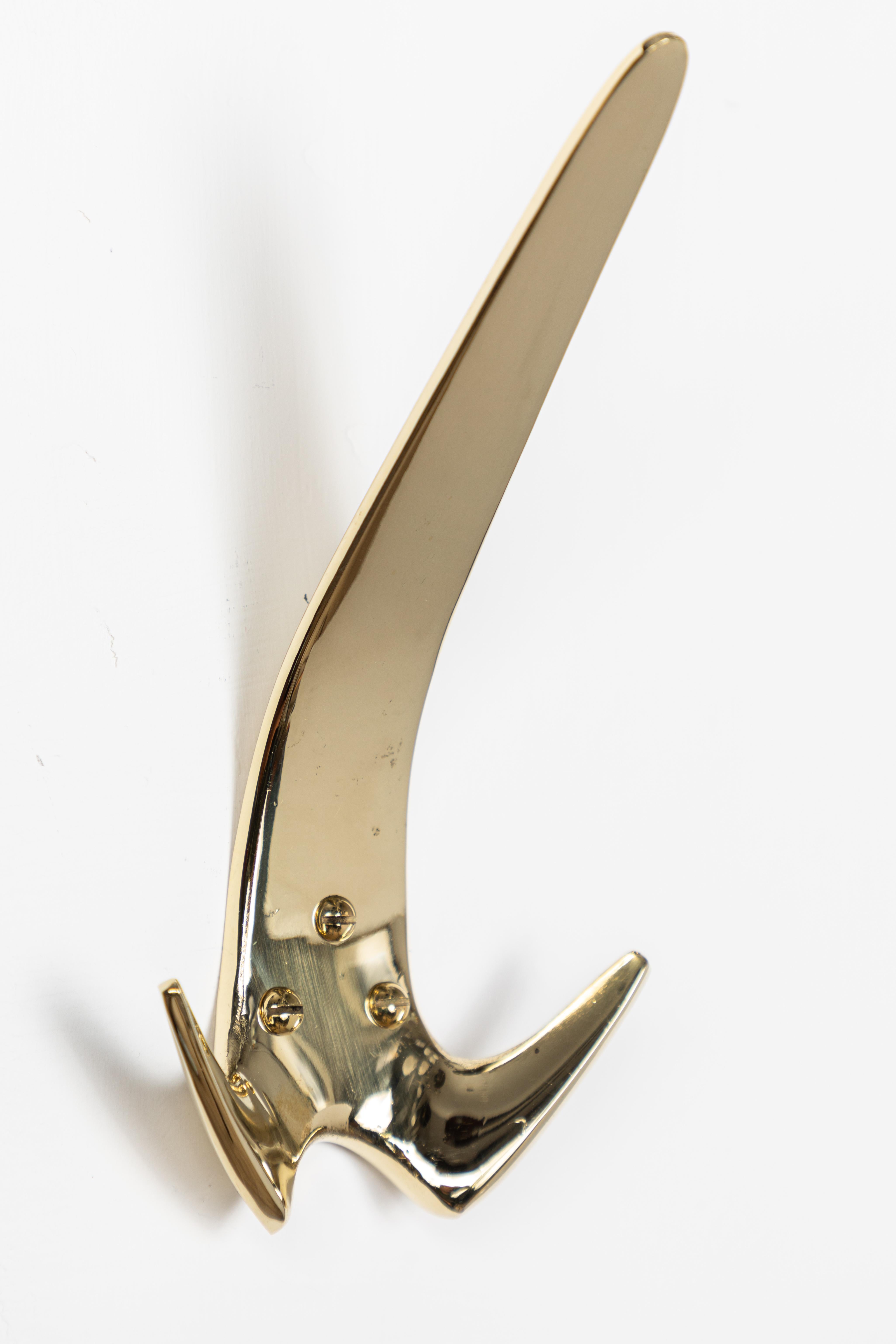 Mid-Century Modern Carl Auböck Model #4056 Brass Hook For Sale