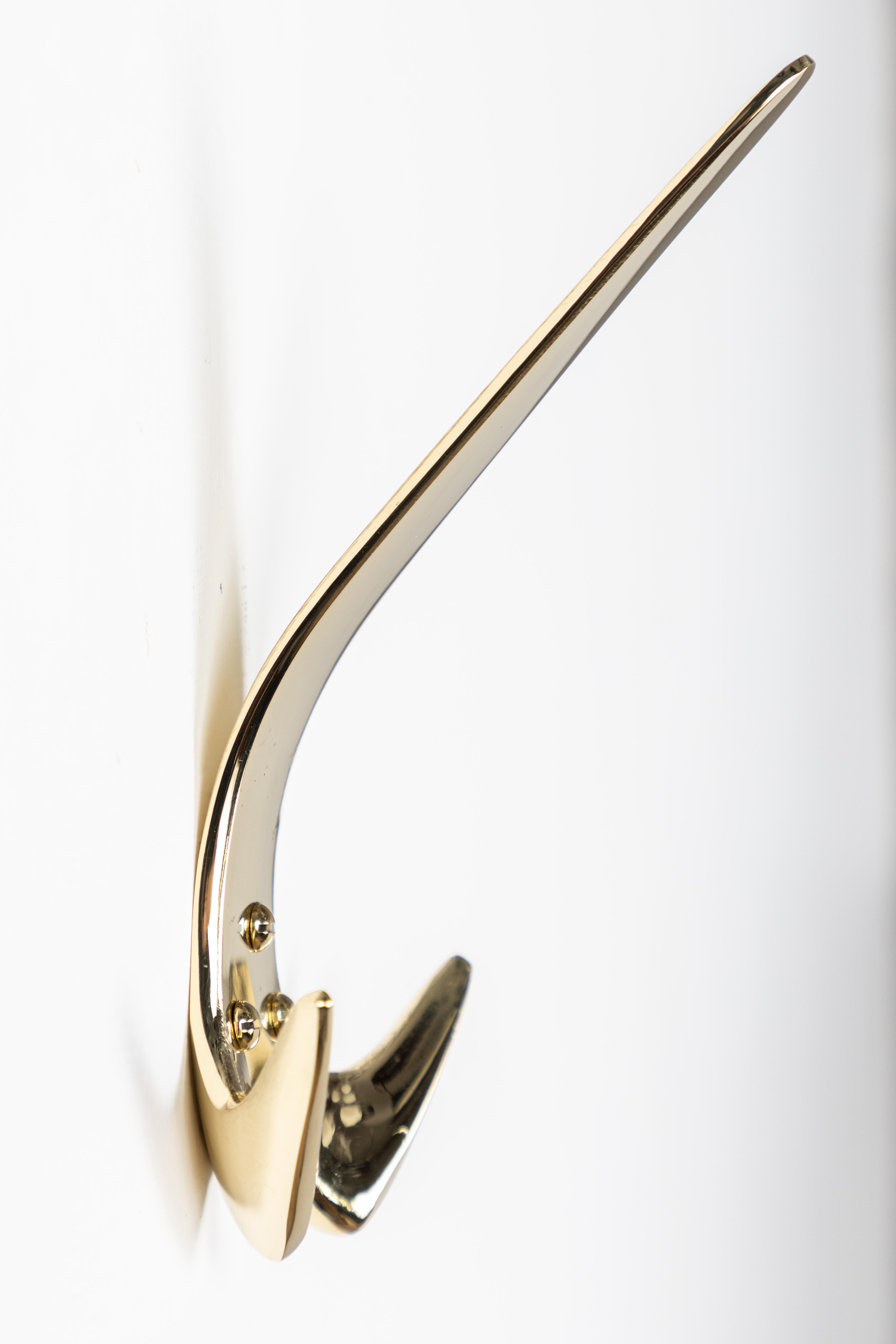 Carl Auböck Model #4056 Brass Hook In New Condition For Sale In Glendale, CA