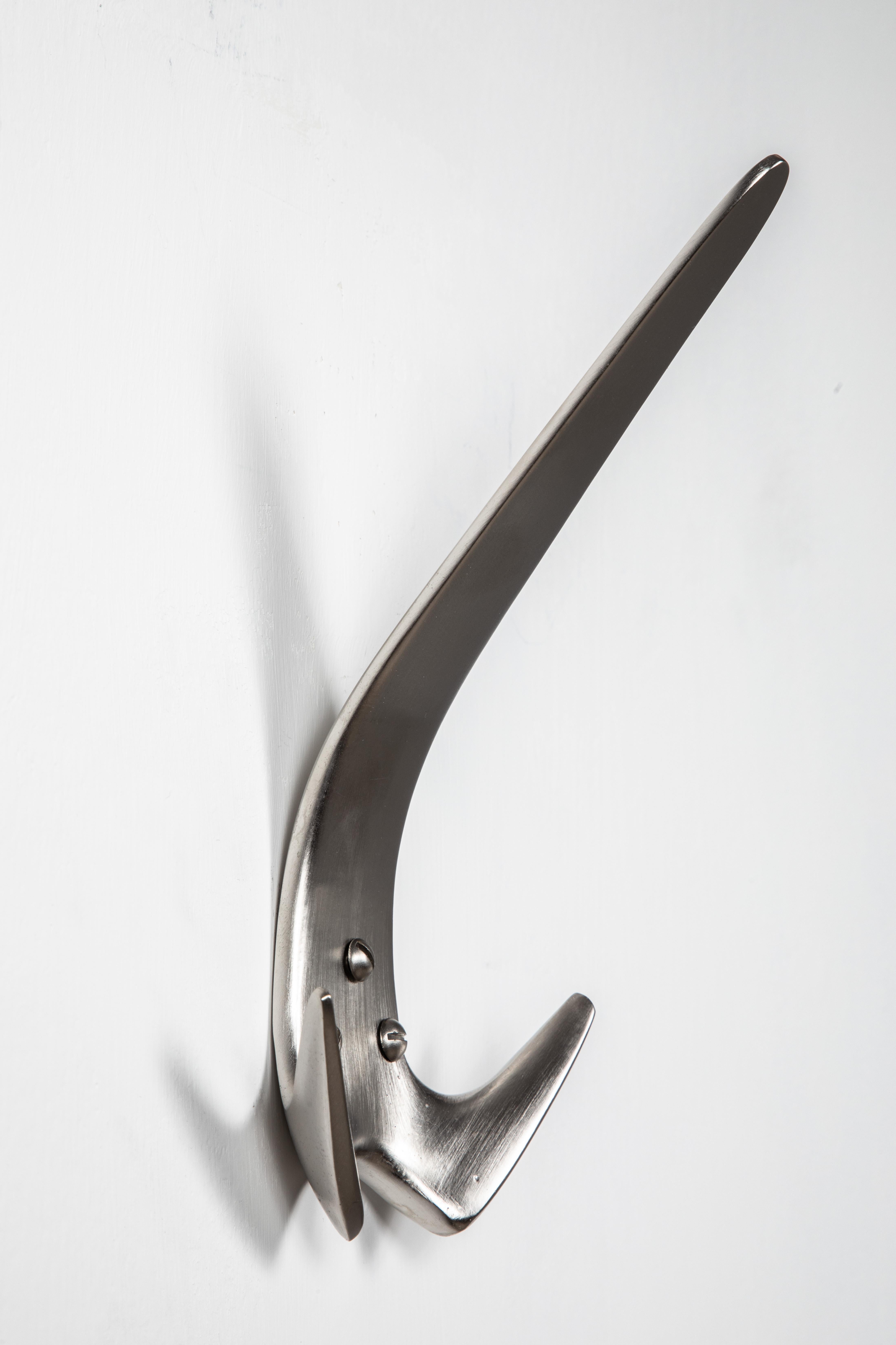 Austrian Carl Auböck Model #4056 Nickel-Plated Hook For Sale