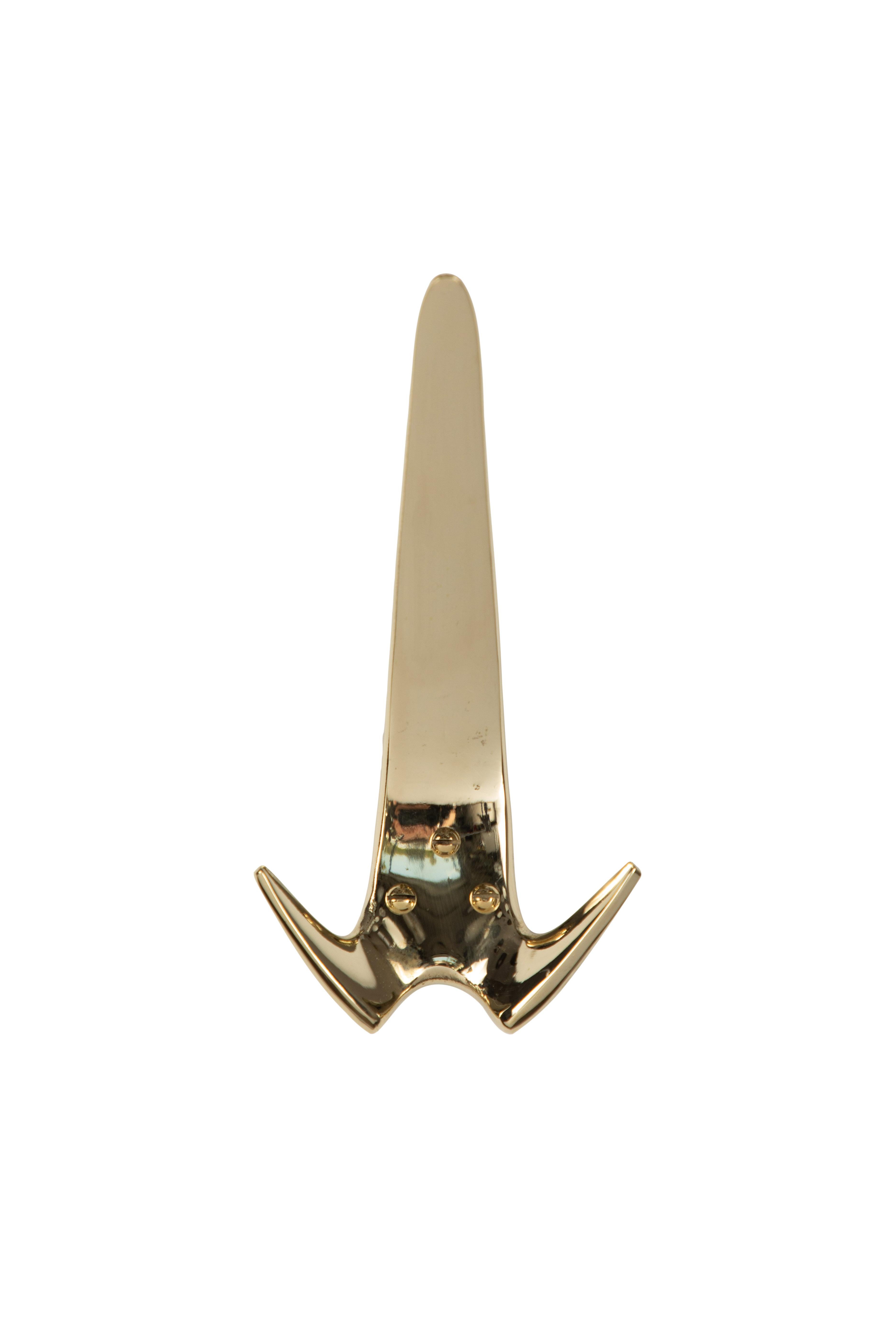 Carl Auböck Model #4056 Patinated Brass Hook For Sale 3