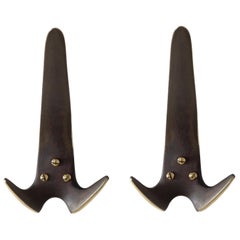 Carl Auböck Model #4056 Patinated Brass Hook