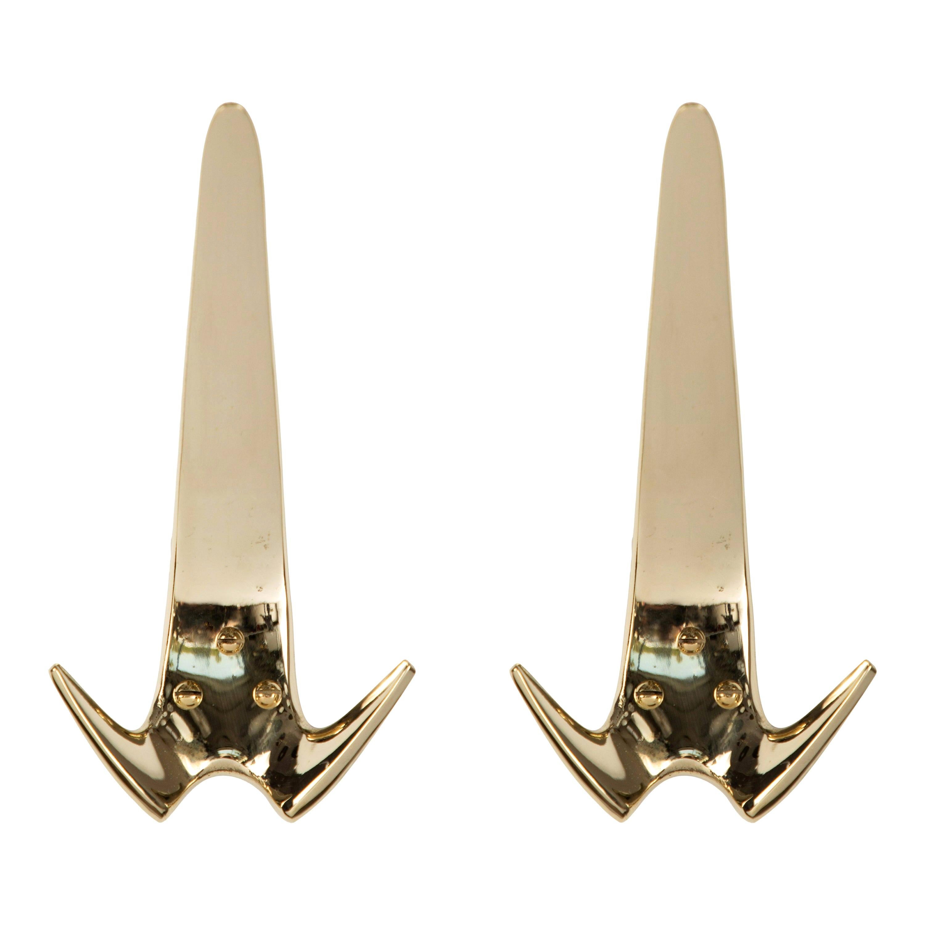 Carl Auböck Model #4056 Polished Brass Hook