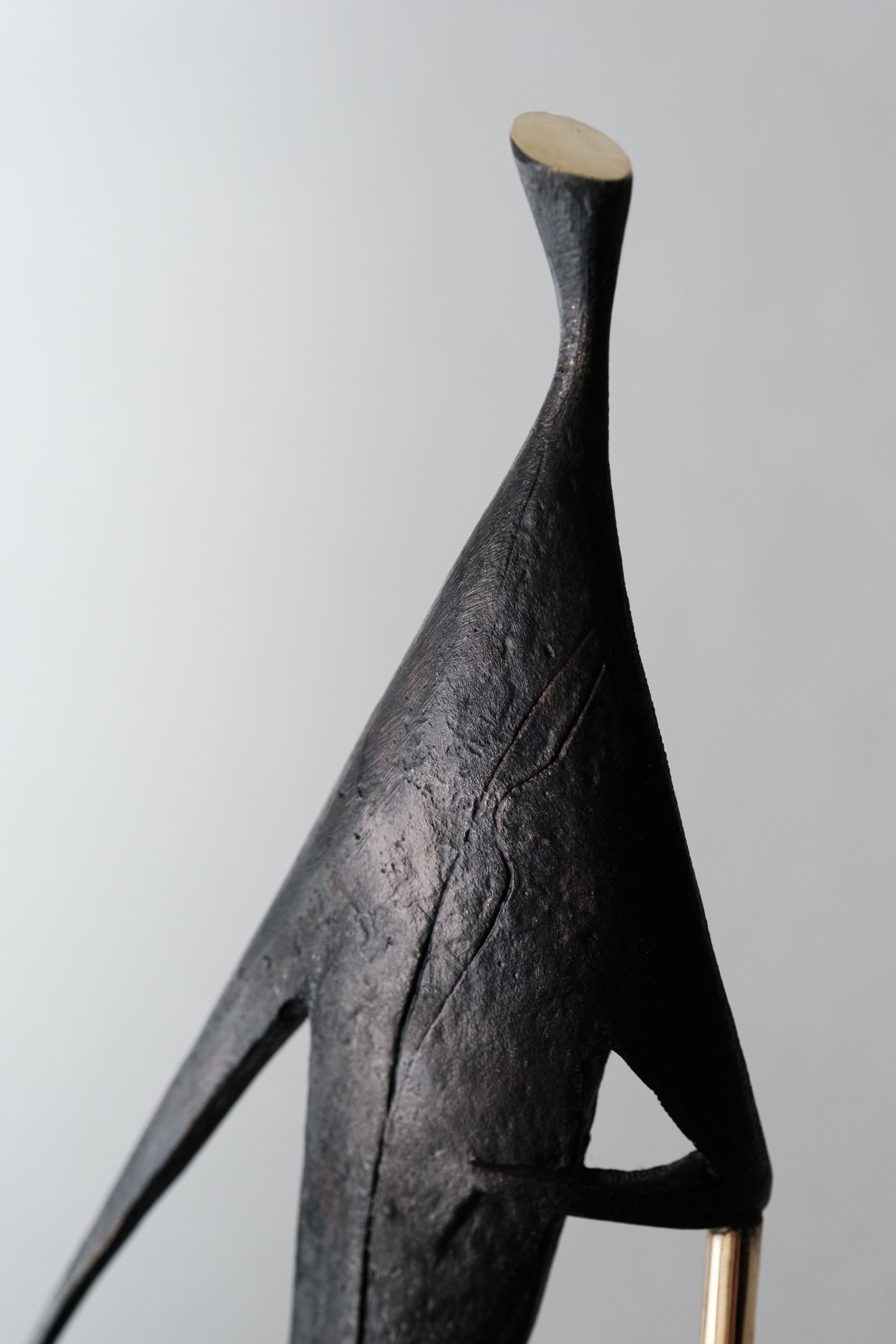 Carl Auböck Modèle #4060 'Homme avec bâton' Sculpture en laiton en vente 1
