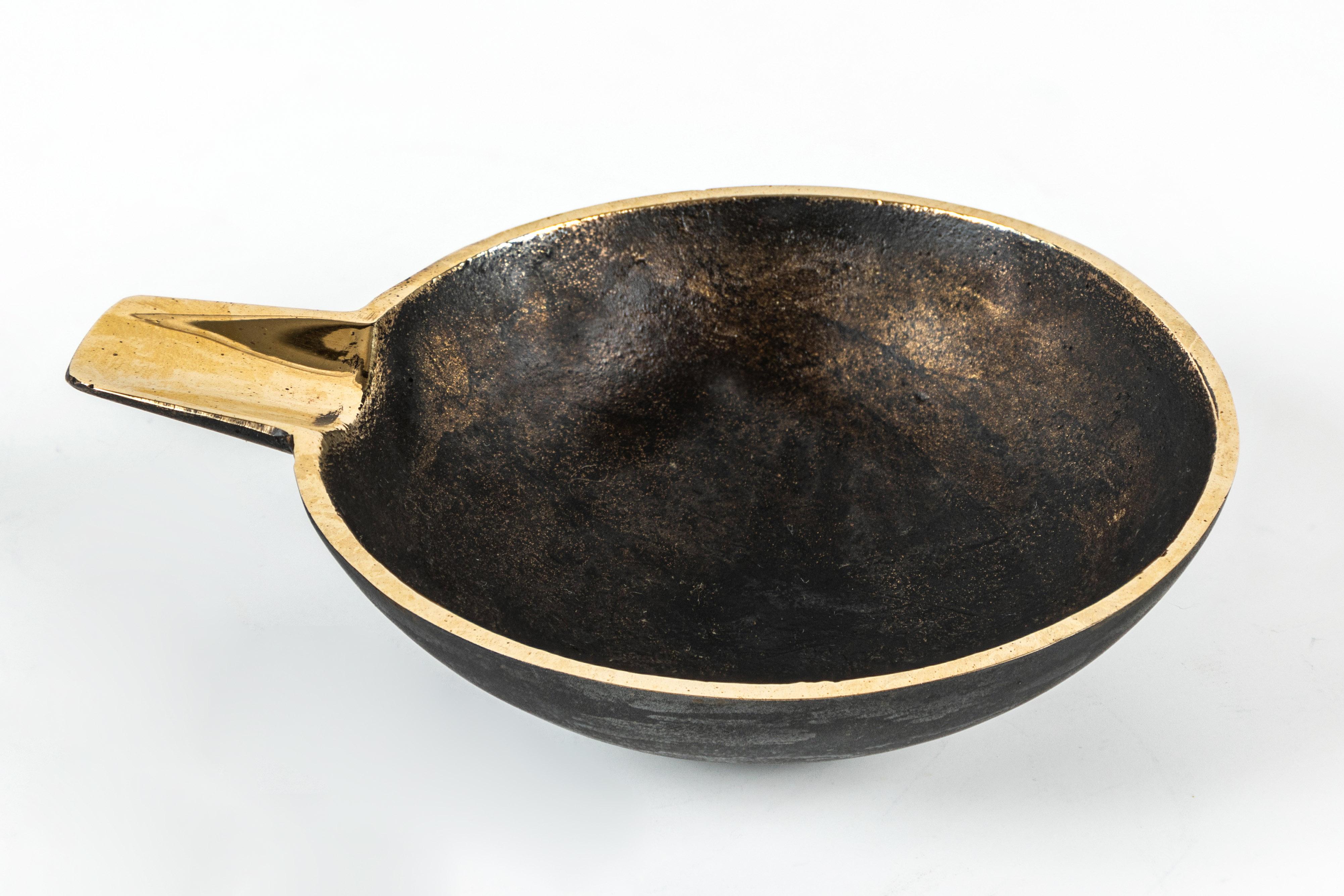Patinated Carl Auböck Model #4082 Brass Bowl For Sale