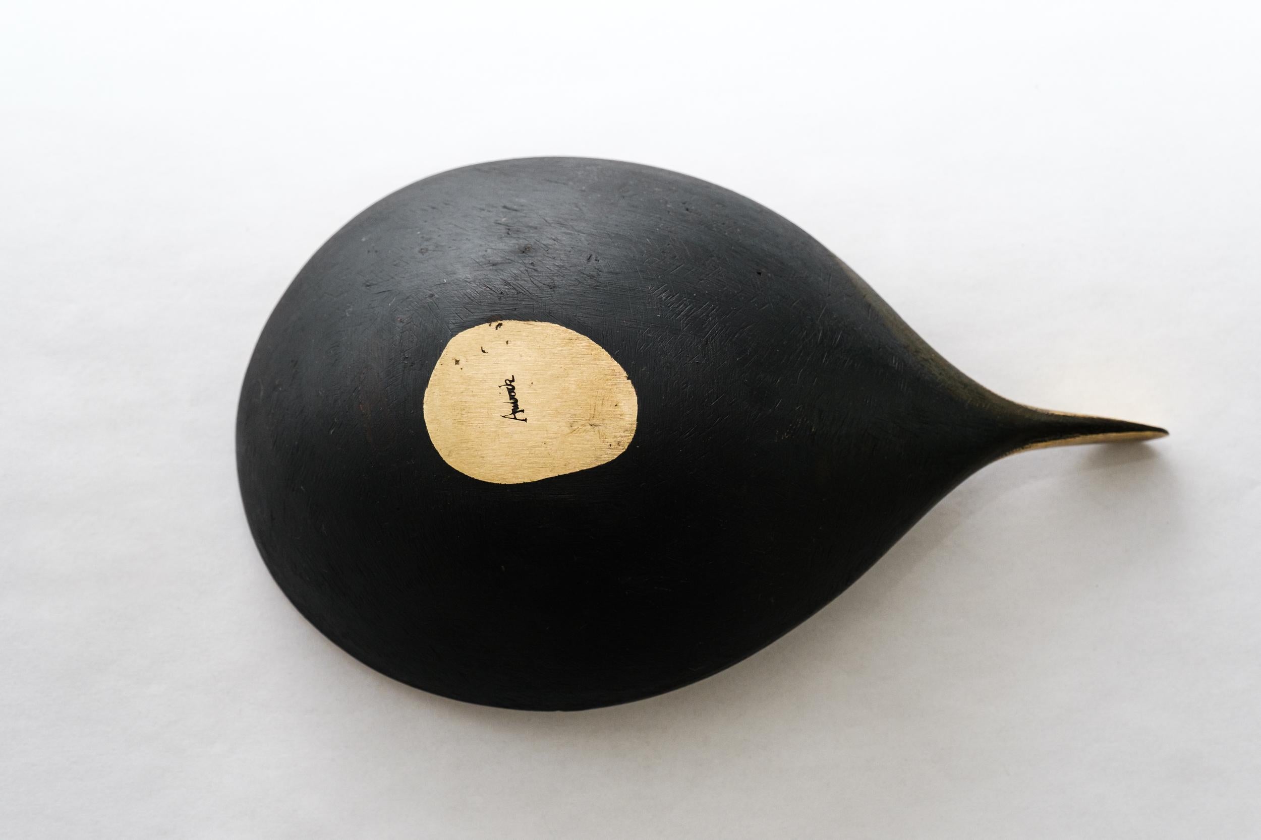 Contemporary Carl Auböck Model #4208 Patinated Brass Bowl For Sale