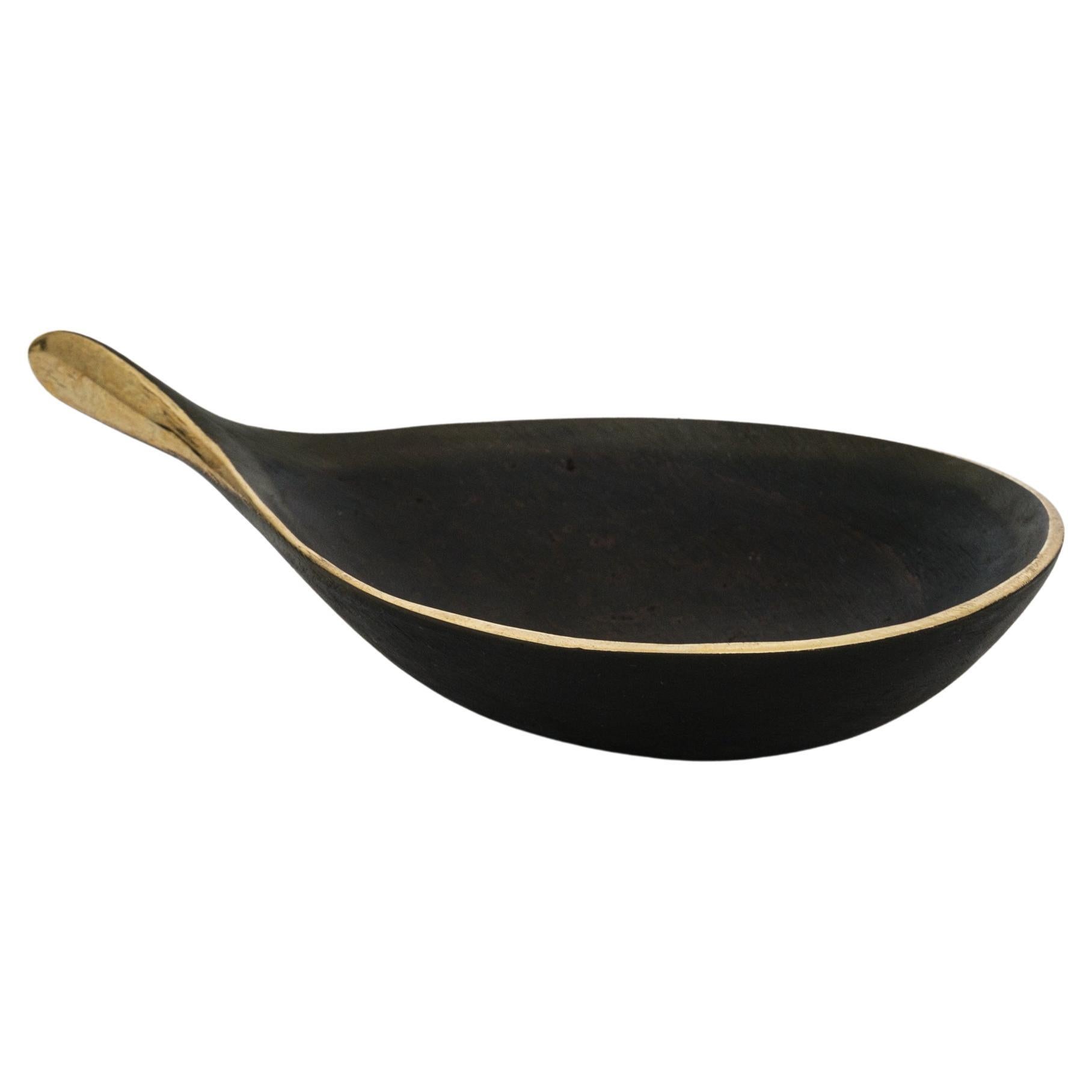 Carl Auböck Model #4208 Patinated Brass Bowl For Sale