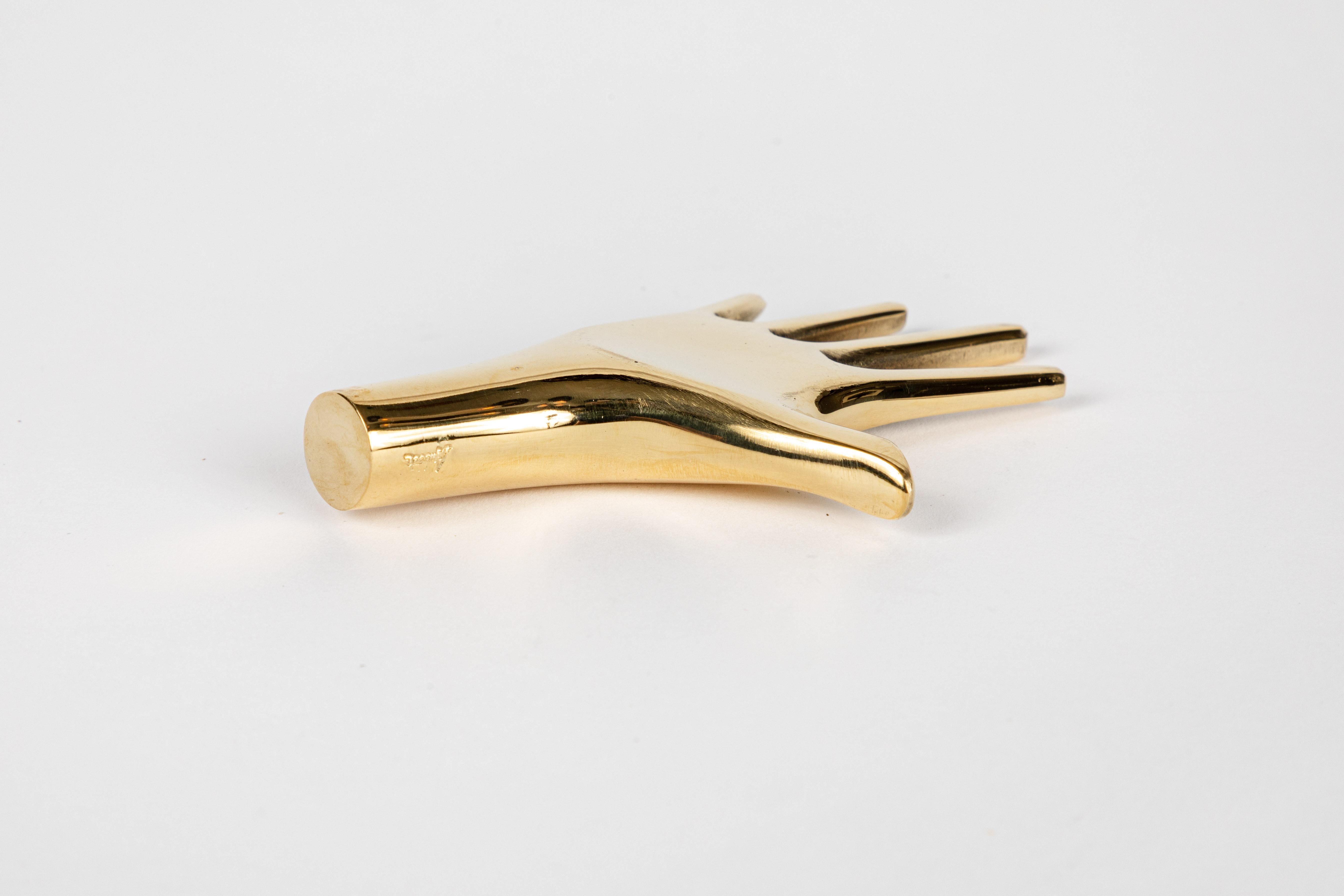 Carl Auböck Model #4223 'Hand' Brass Paperweight For Sale 2