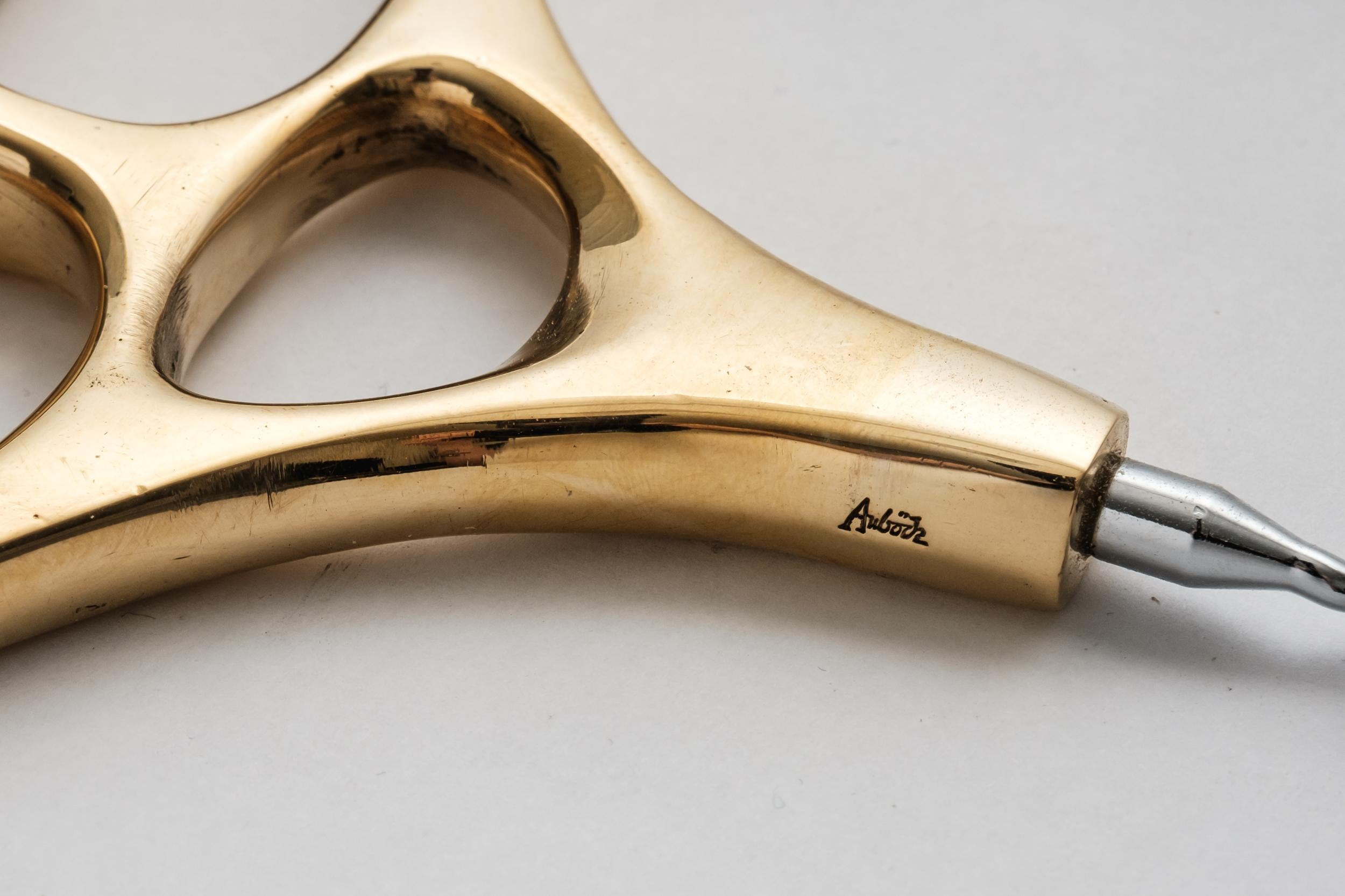Carl Auböck Model #4230 'Skull' Polished Brass Corkscrew For Sale 4