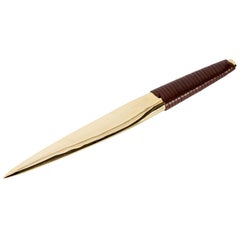Carl Auböck Model #4233 Brass and Leather Paper Knife