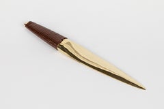 Carl Auböck Model #4233 Brass and Leather Paper Knife