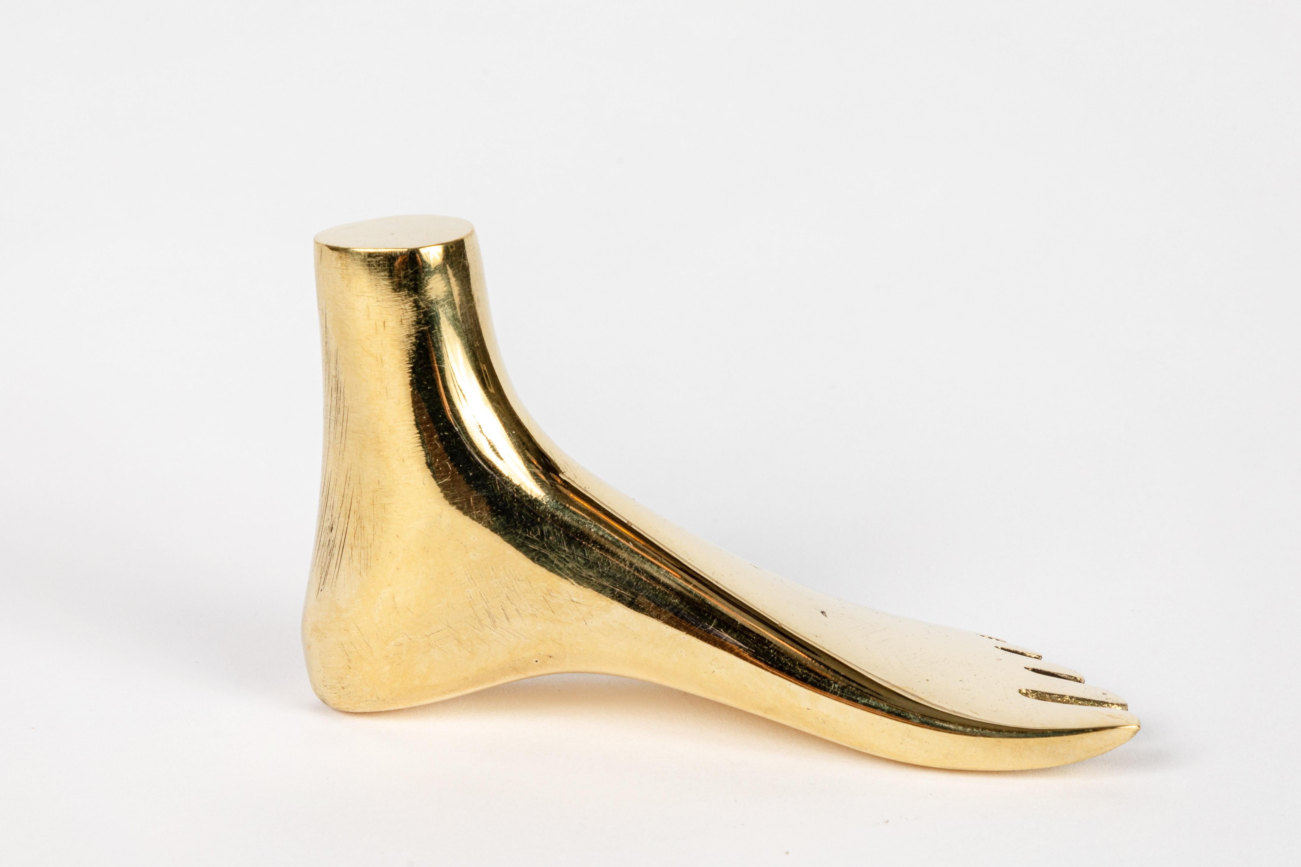 Carl Auböck Model #4273 'Foot' Brass Paperweight For Sale 1