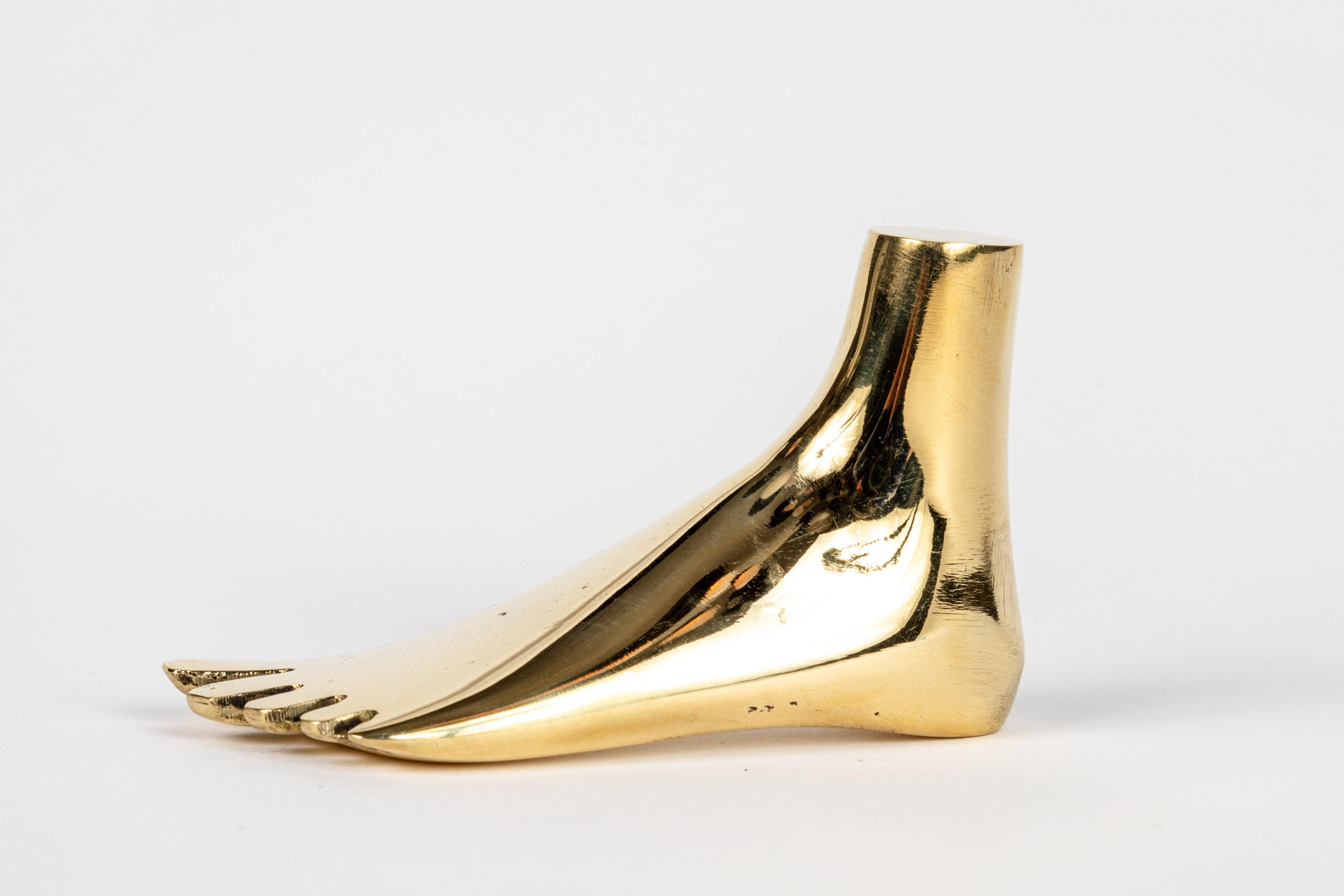 Carl Auböck Model #4273 'Foot' Brass Paperweight For Sale 2