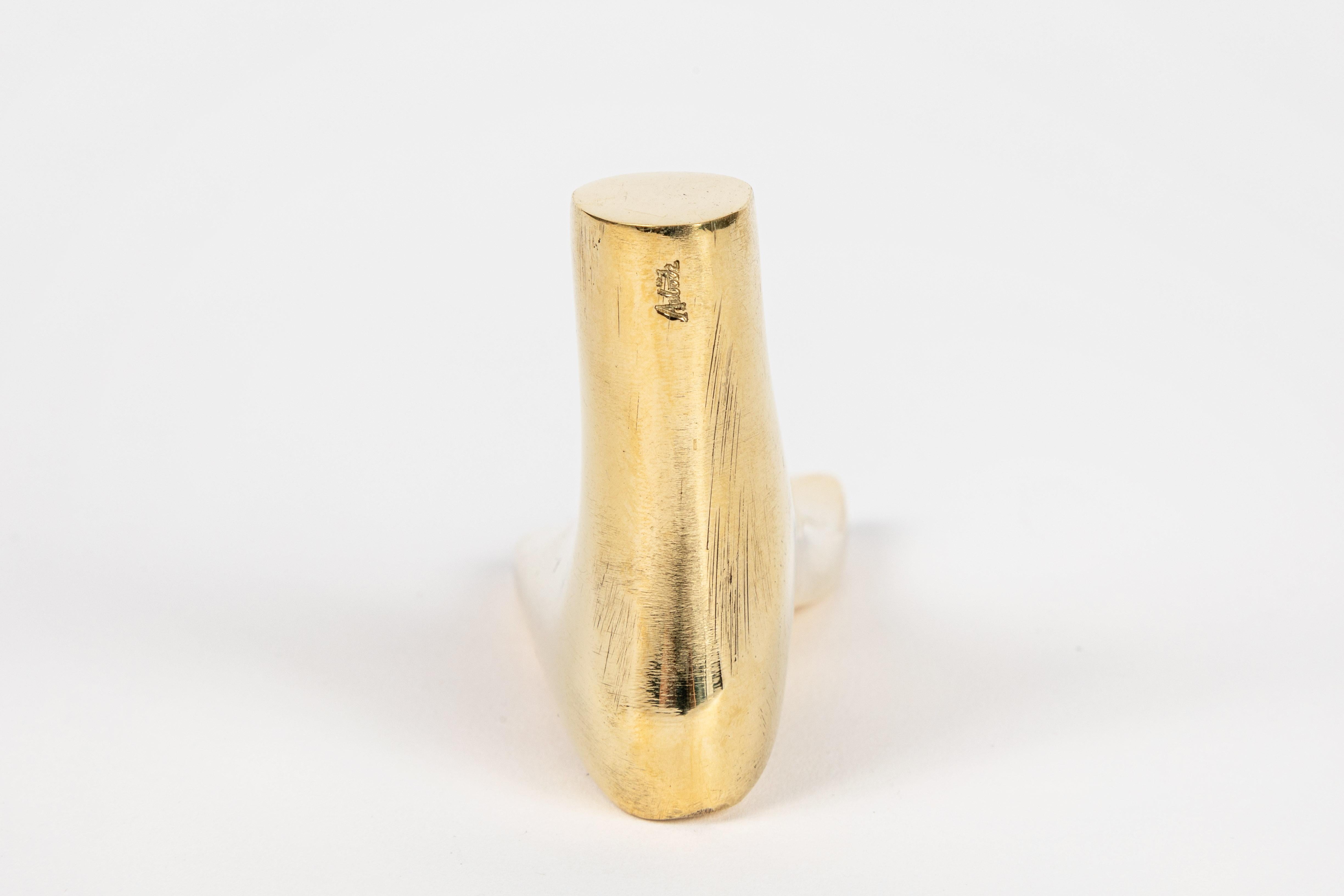 Carl Auböck Model #4273 'Foot' Brass Paperweight For Sale 3
