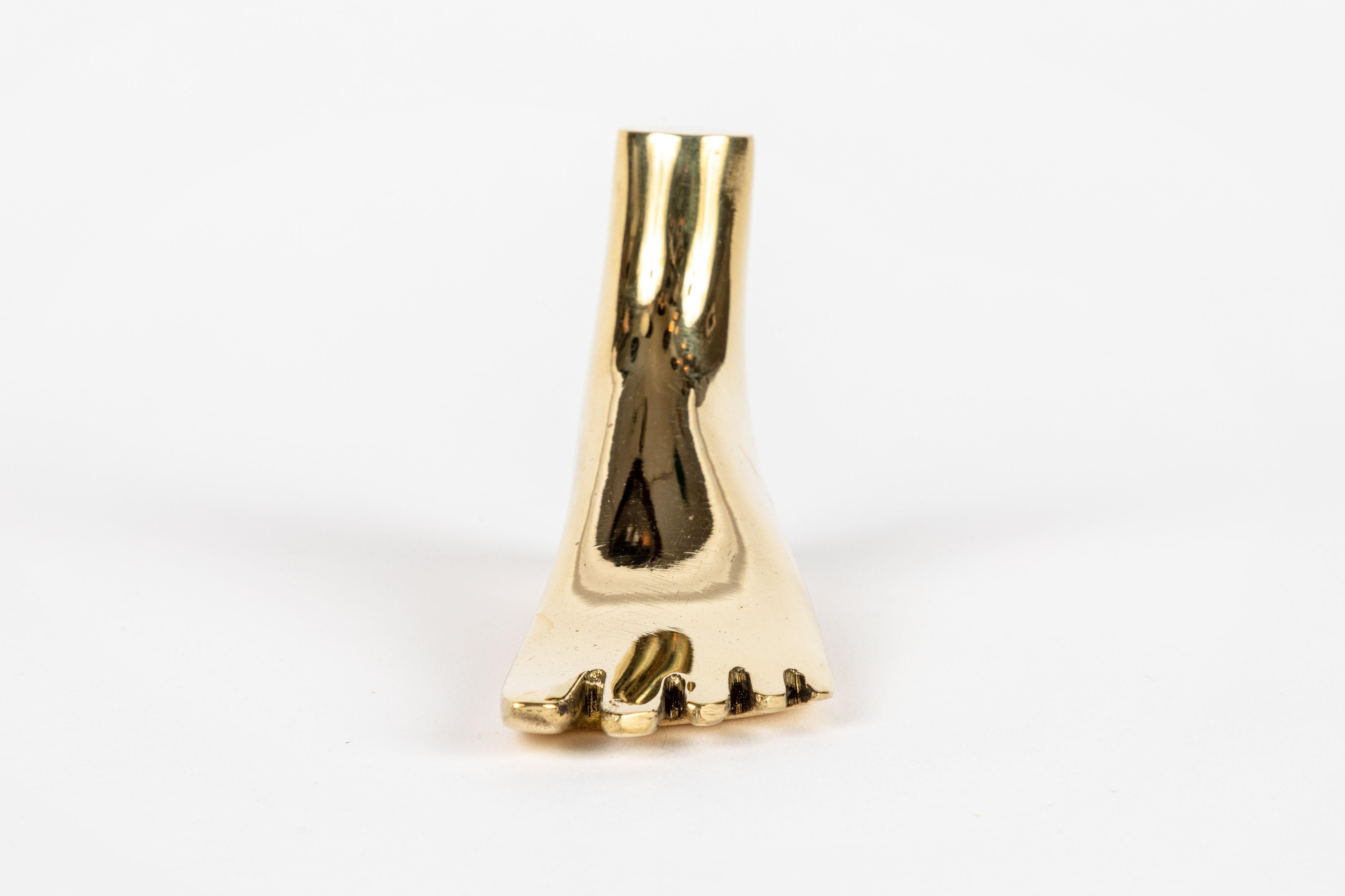 Carl Auböck Model #4273 'Foot' Brass Paperweight For Sale 4