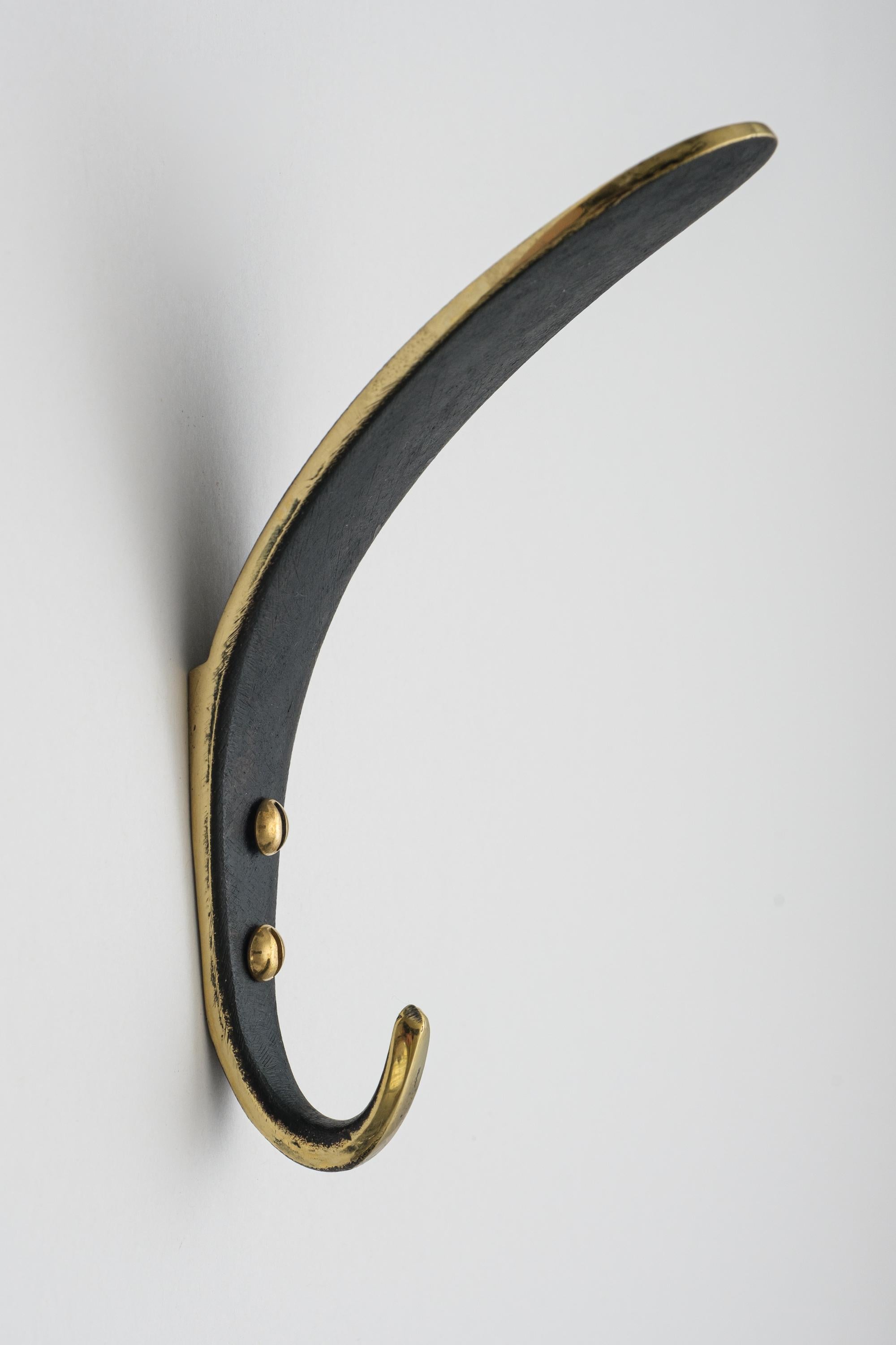 Carl Auböck Model #4327 Patinated Brass Hook For Sale 3