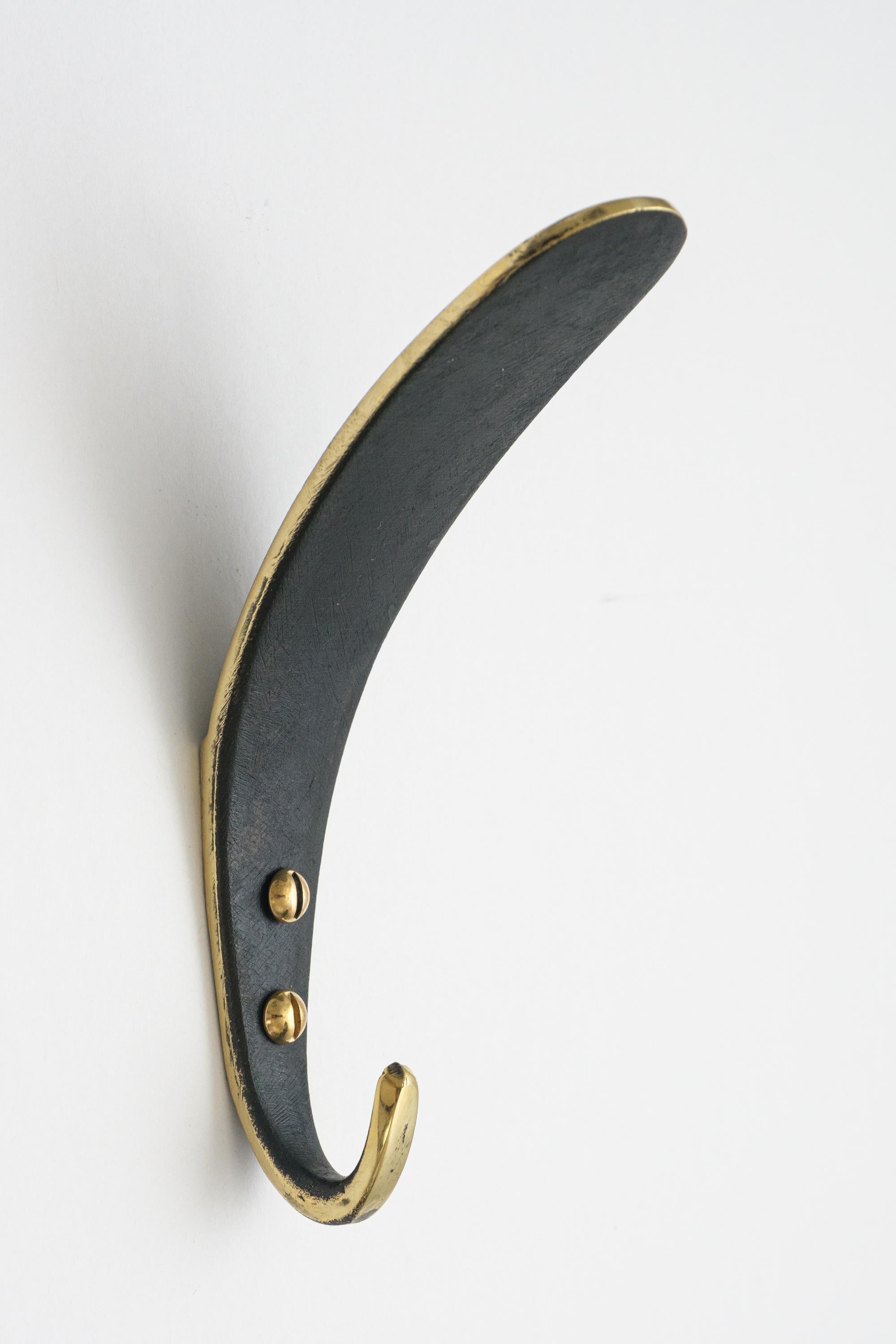Carl Auböck Model #4327 Patinated Brass Hook For Sale 5