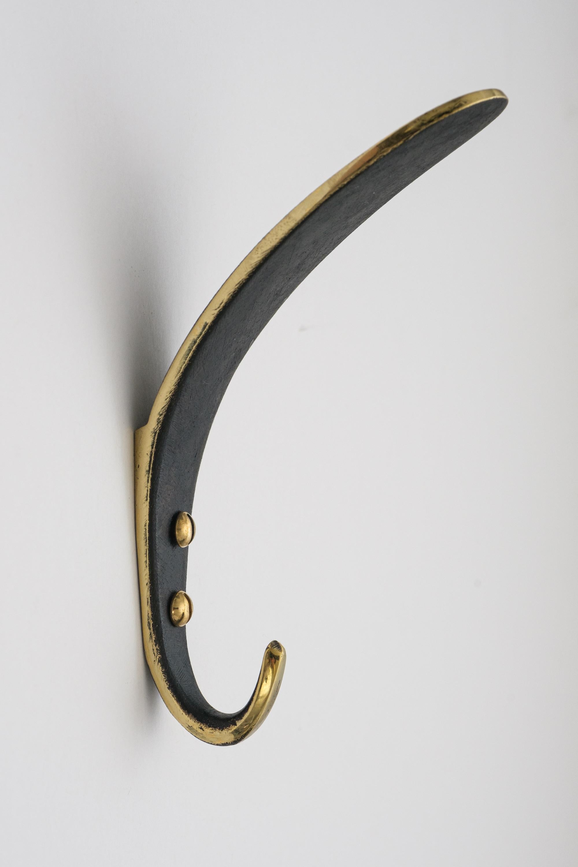 Carl Auböck Model #4327 Patinated Brass Hook For Sale 6