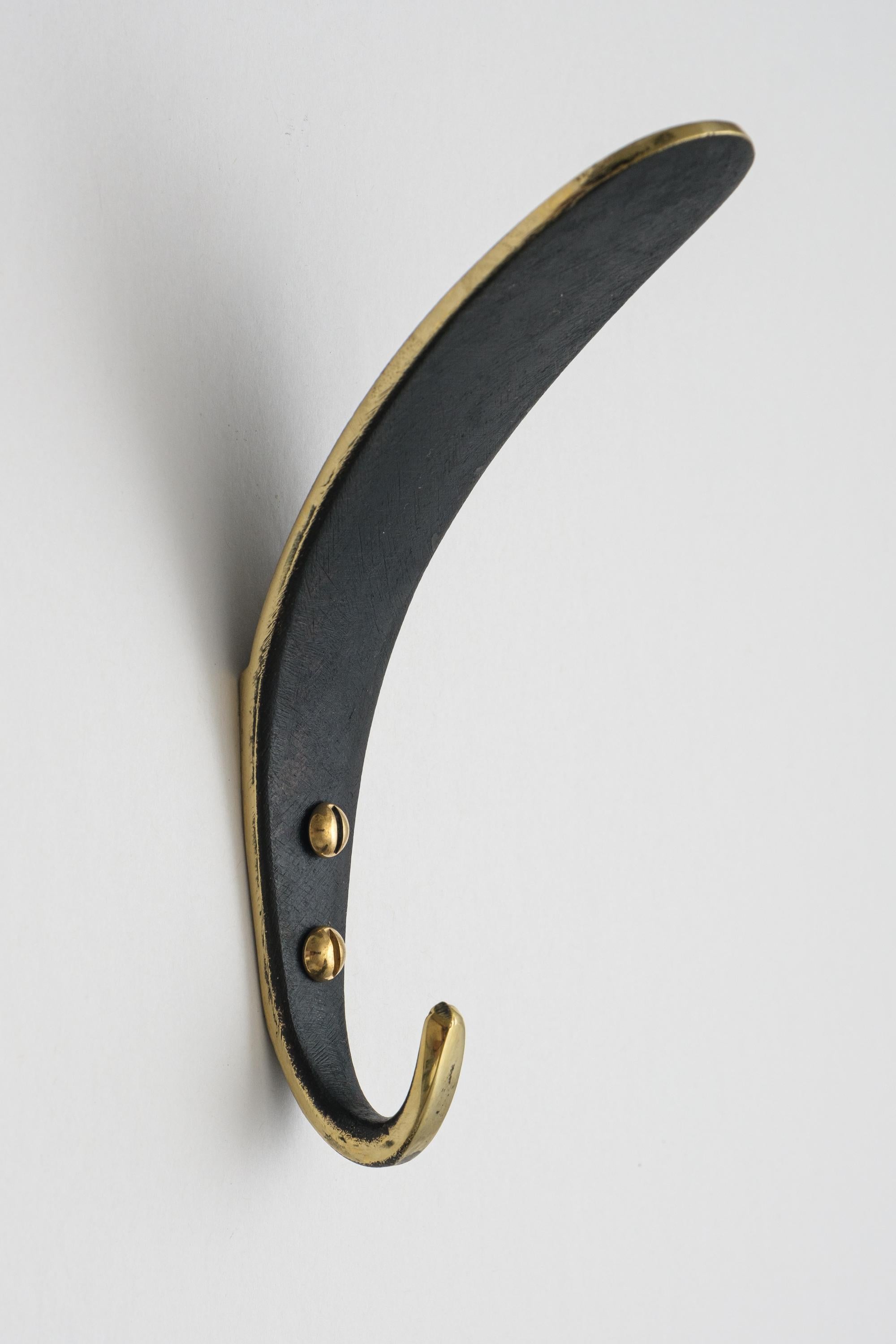 Carl Auböck Model #4327 Patinated Brass Hook For Sale 2
