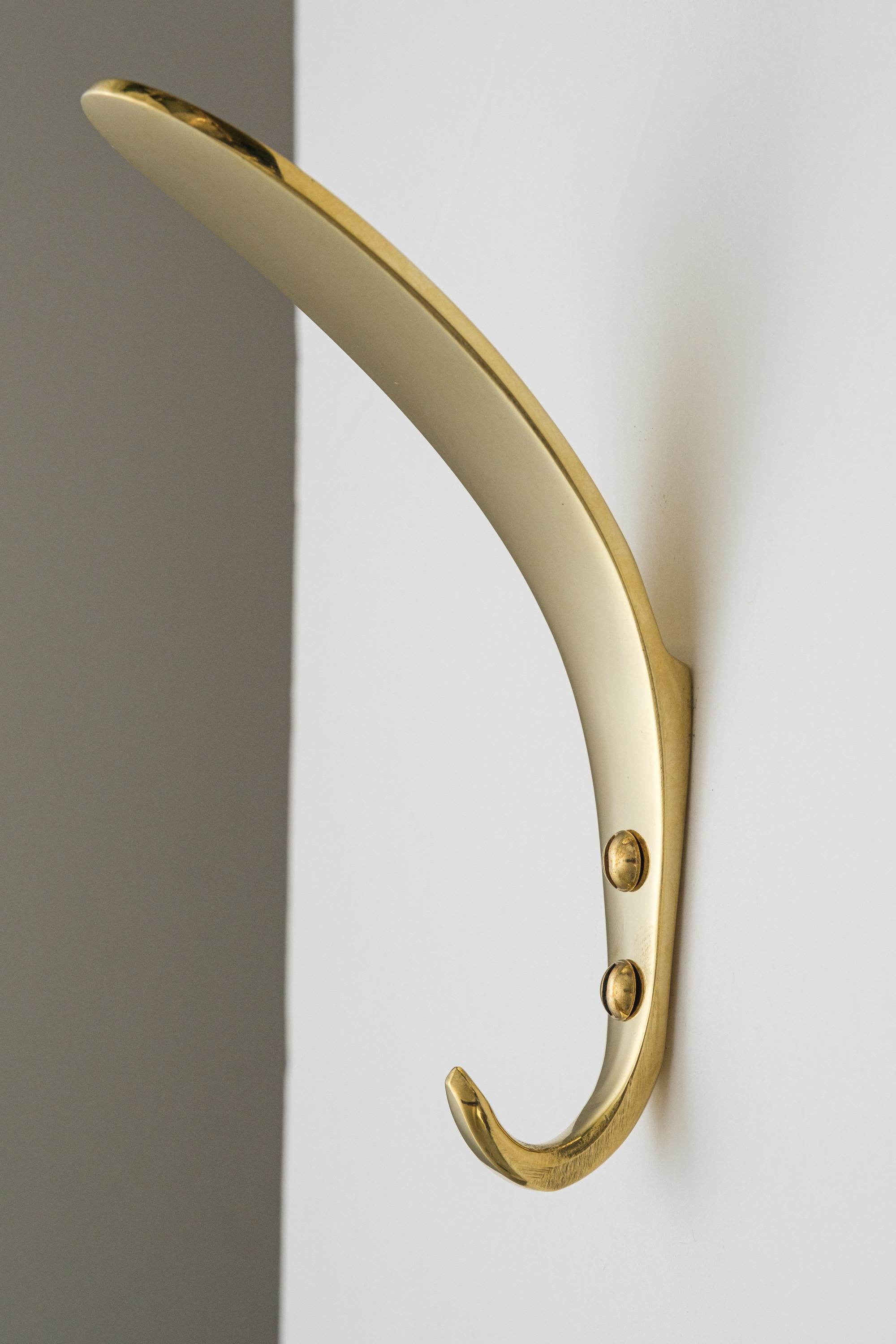 Carl Auböck Model #4327 Polished Brass Hook For Sale 3