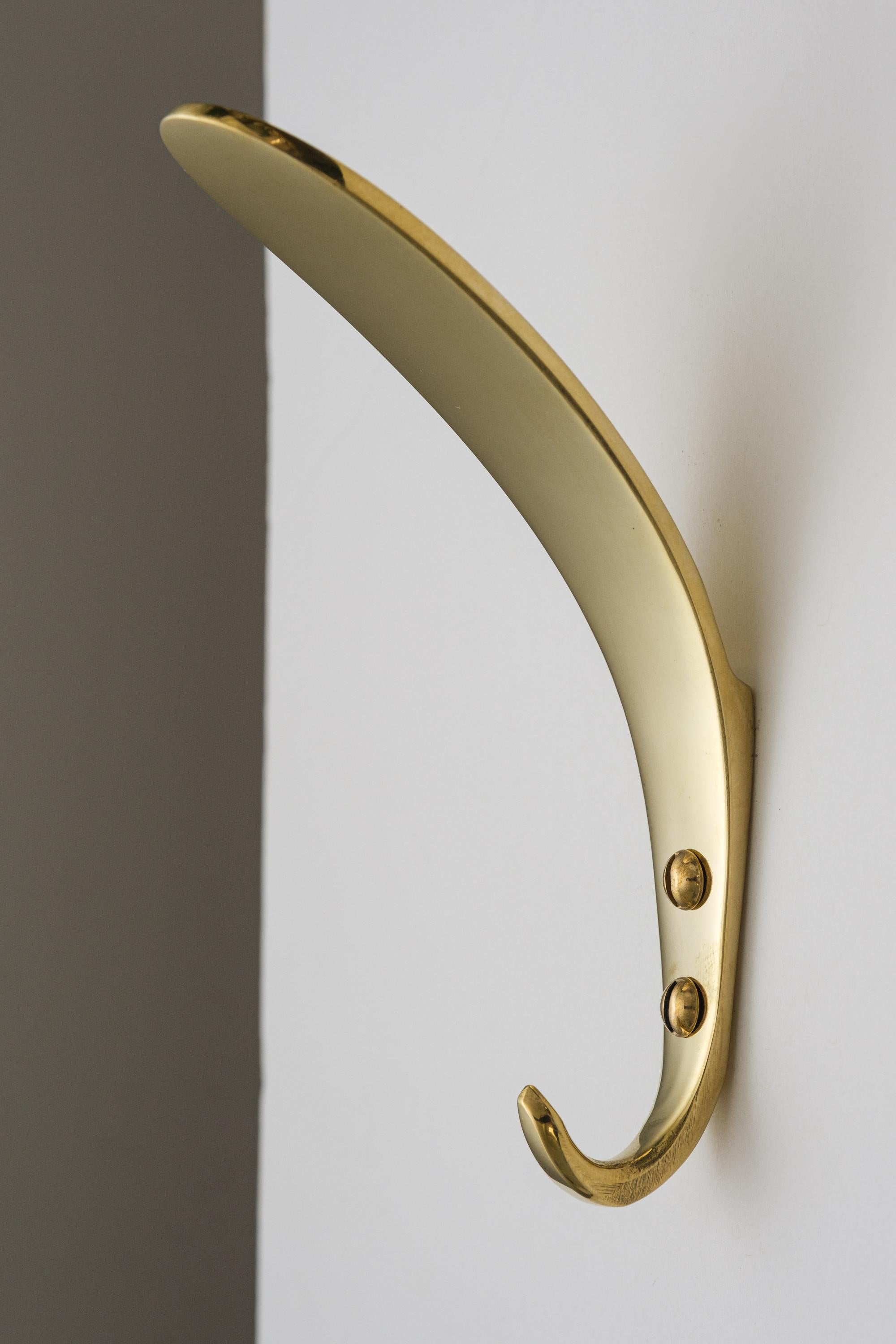 Carl Auböck Model #4327 Polished Brass Hook For Sale 4
