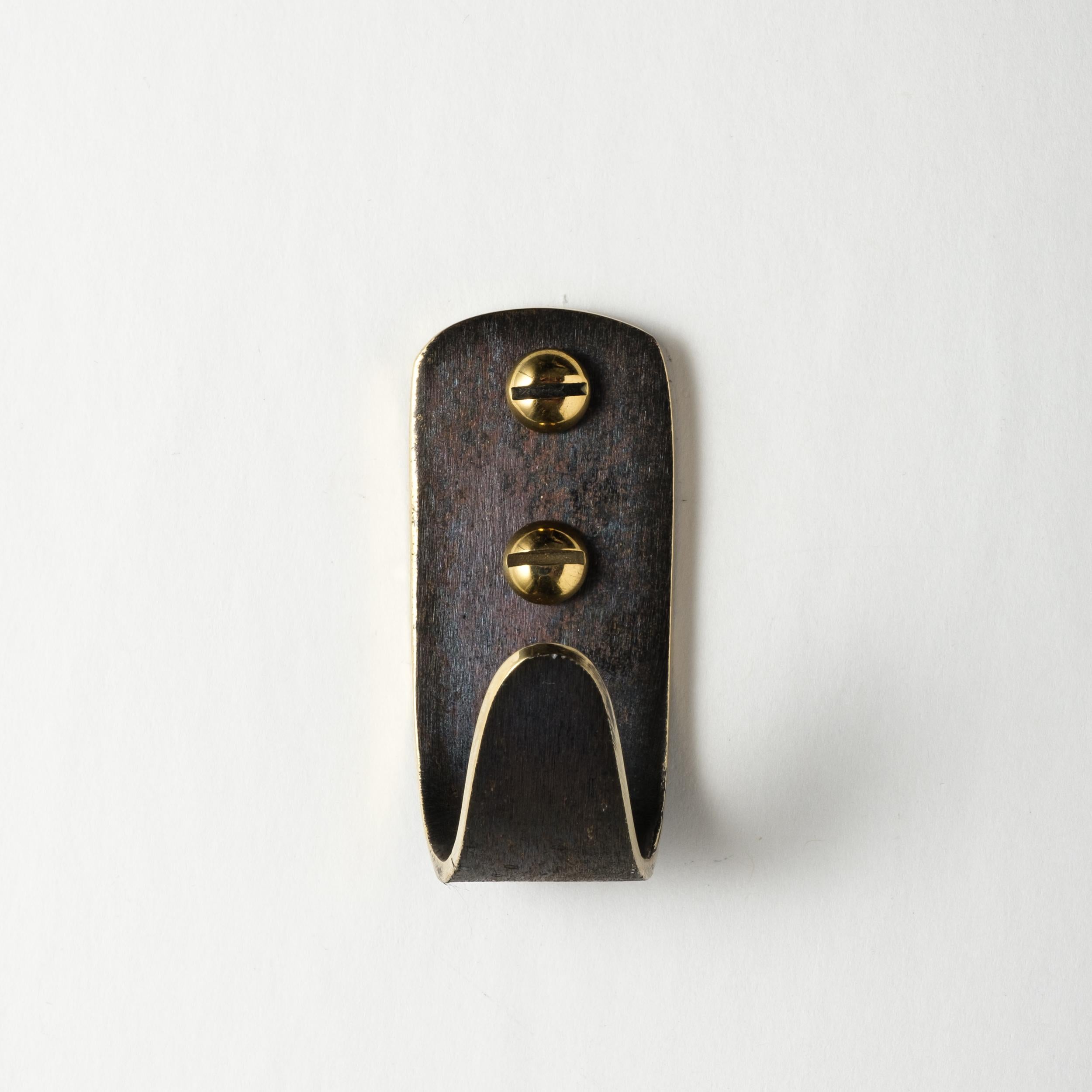 Carl Auböck Model #4330/1 Patinated Brass Hook For Sale 6