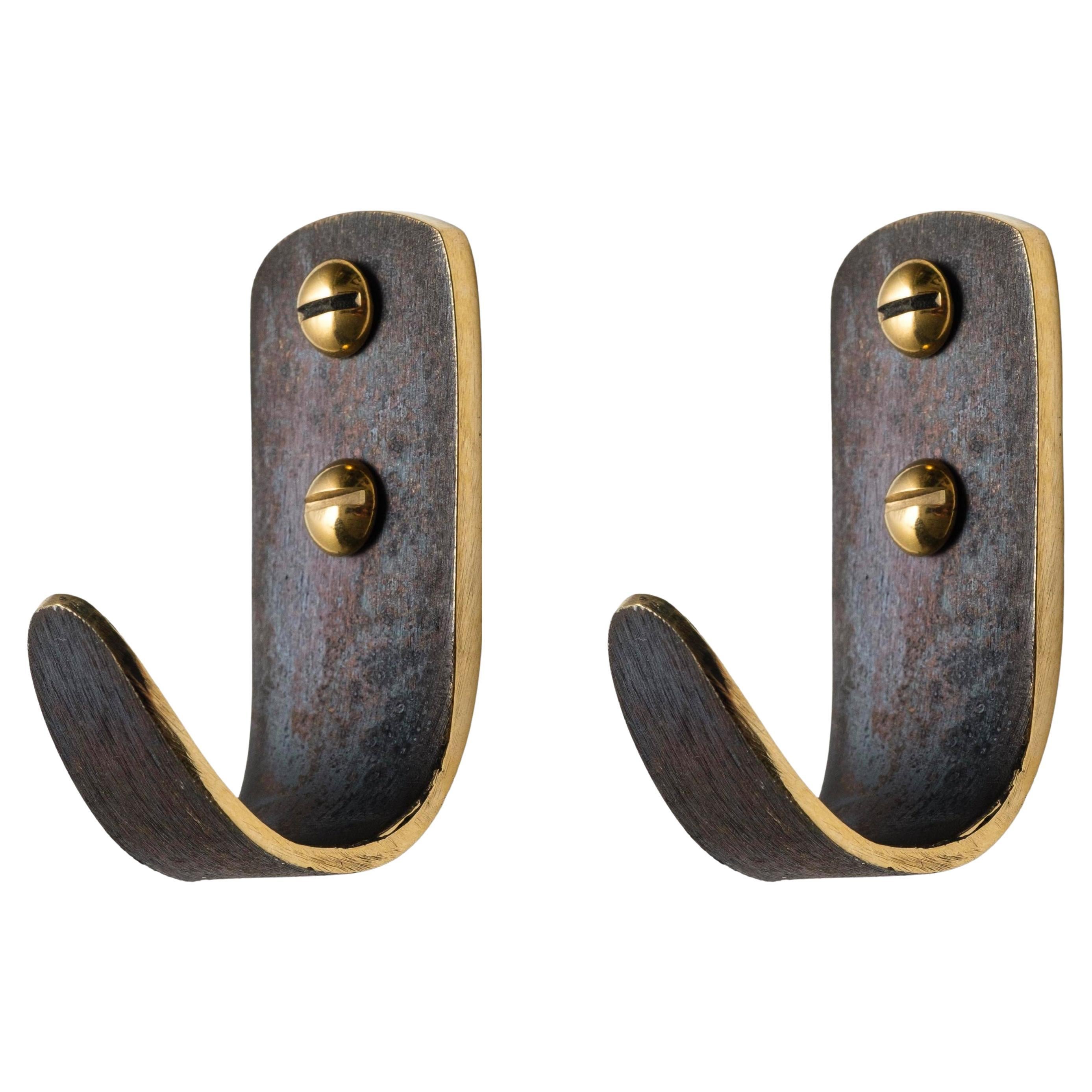 Carl Auböck Model #4330/1 Patinated Brass Hook