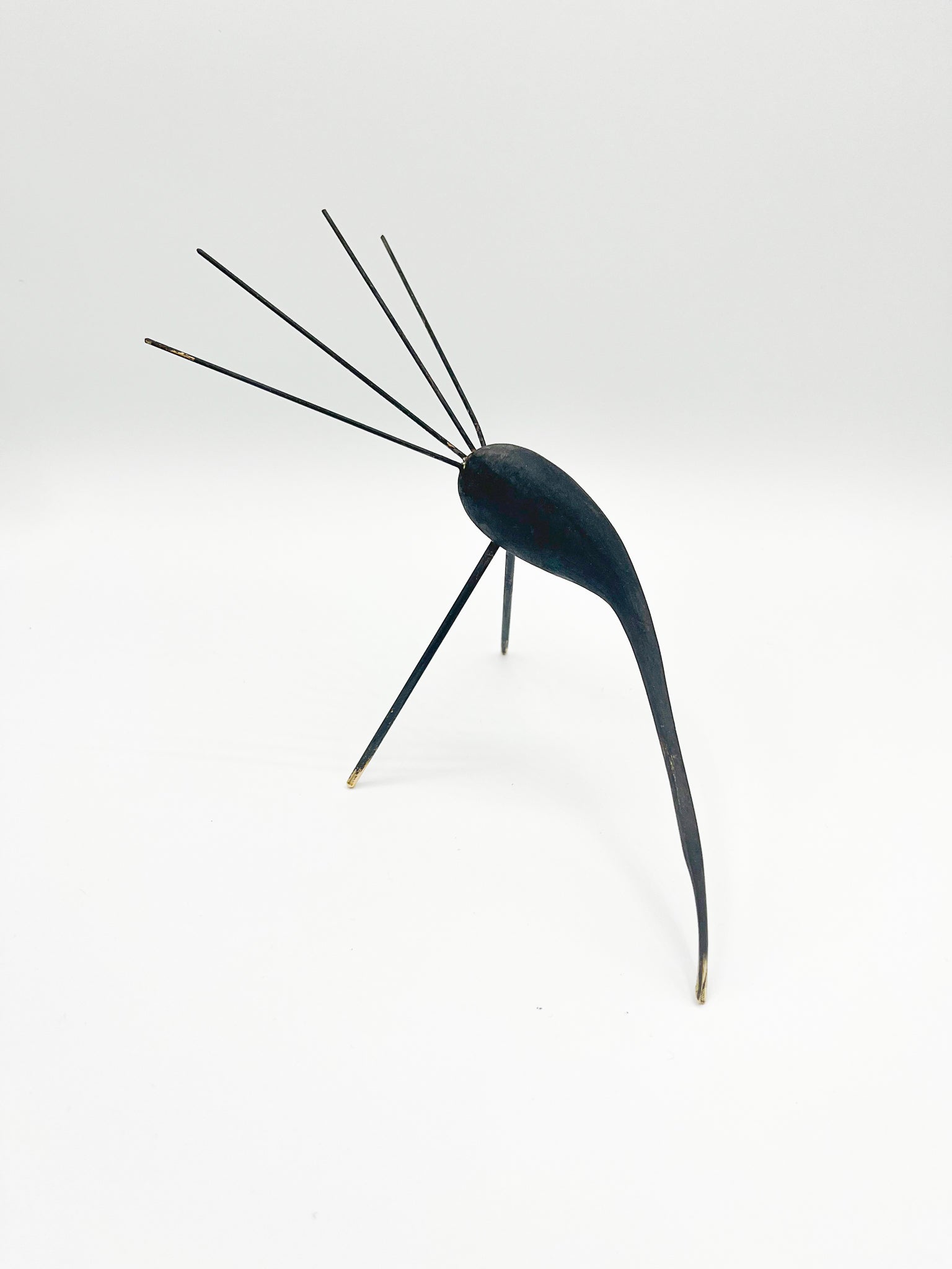 Carl Auböck Modell #4366 ''Vogel'' Skulptur aus Messing (Moderne der Mitte des Jahrhunderts) im Angebot