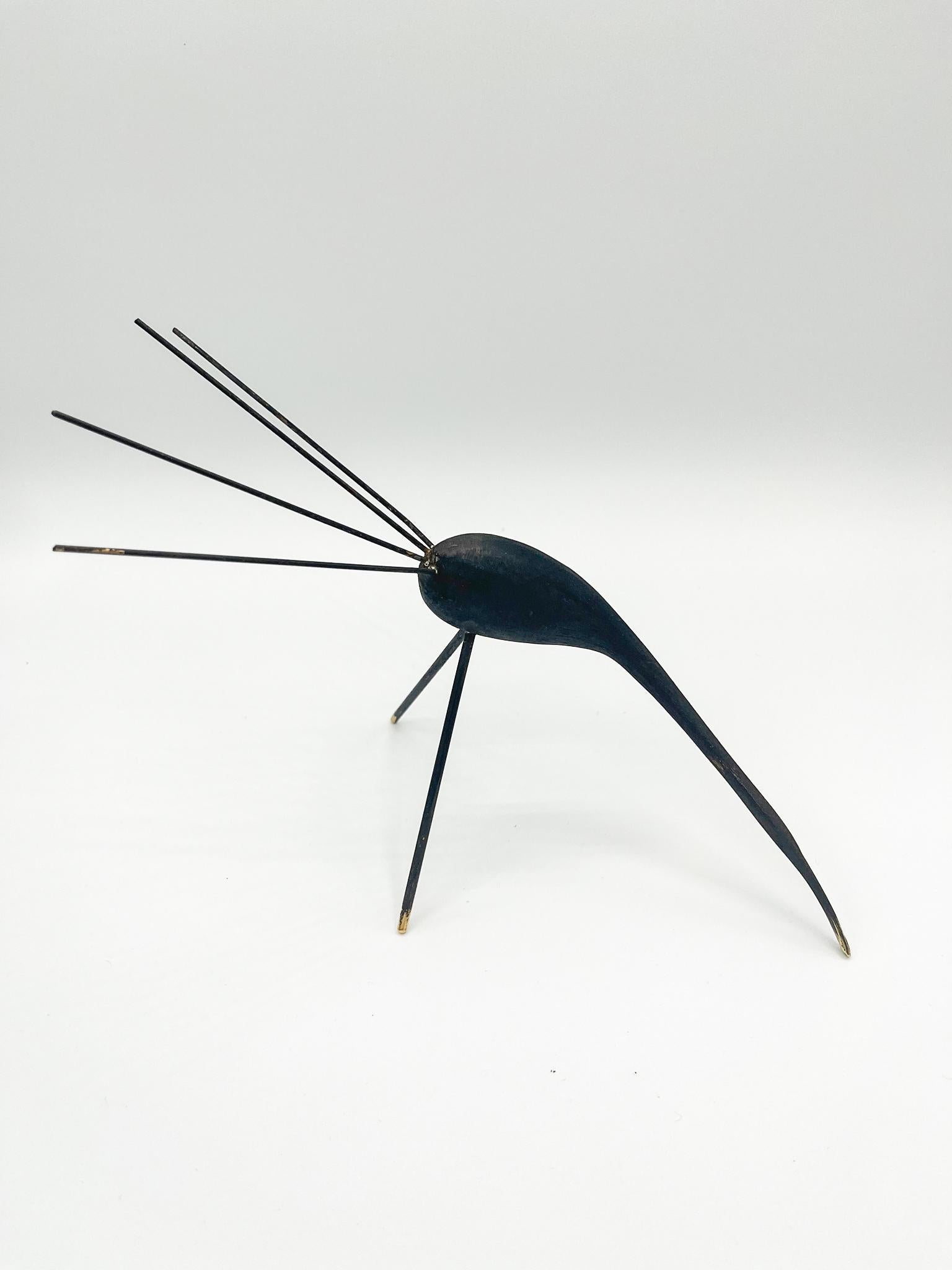Carl Auböck Modell #4366 ''Vogel'' Skulptur aus Messing (Österreichisch) im Angebot