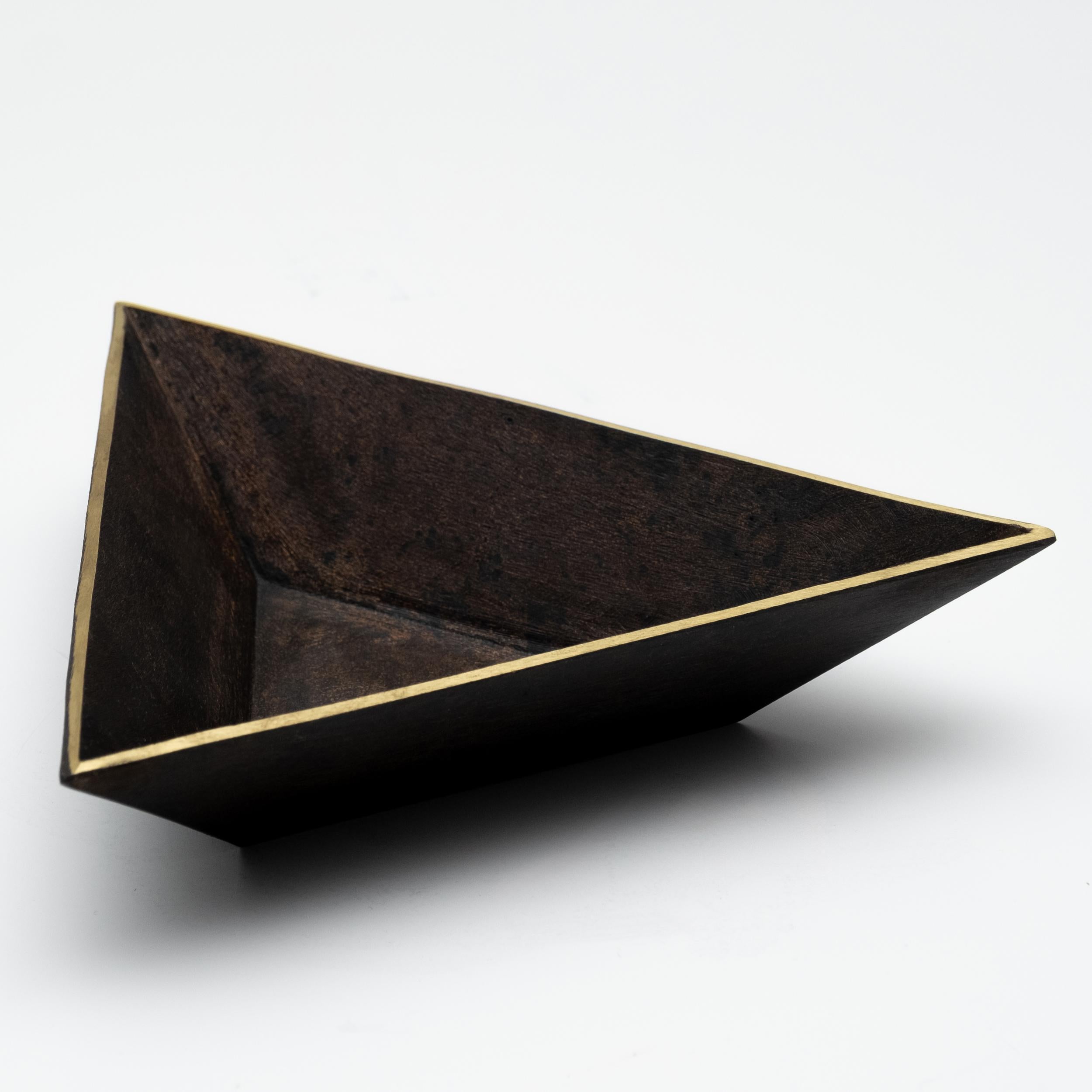 Carl Auböck Model #4482 Patinated Brass Square Dish For Sale 8