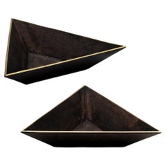Carl Auböck Model #4483 Patinated Brass Triangle Dish