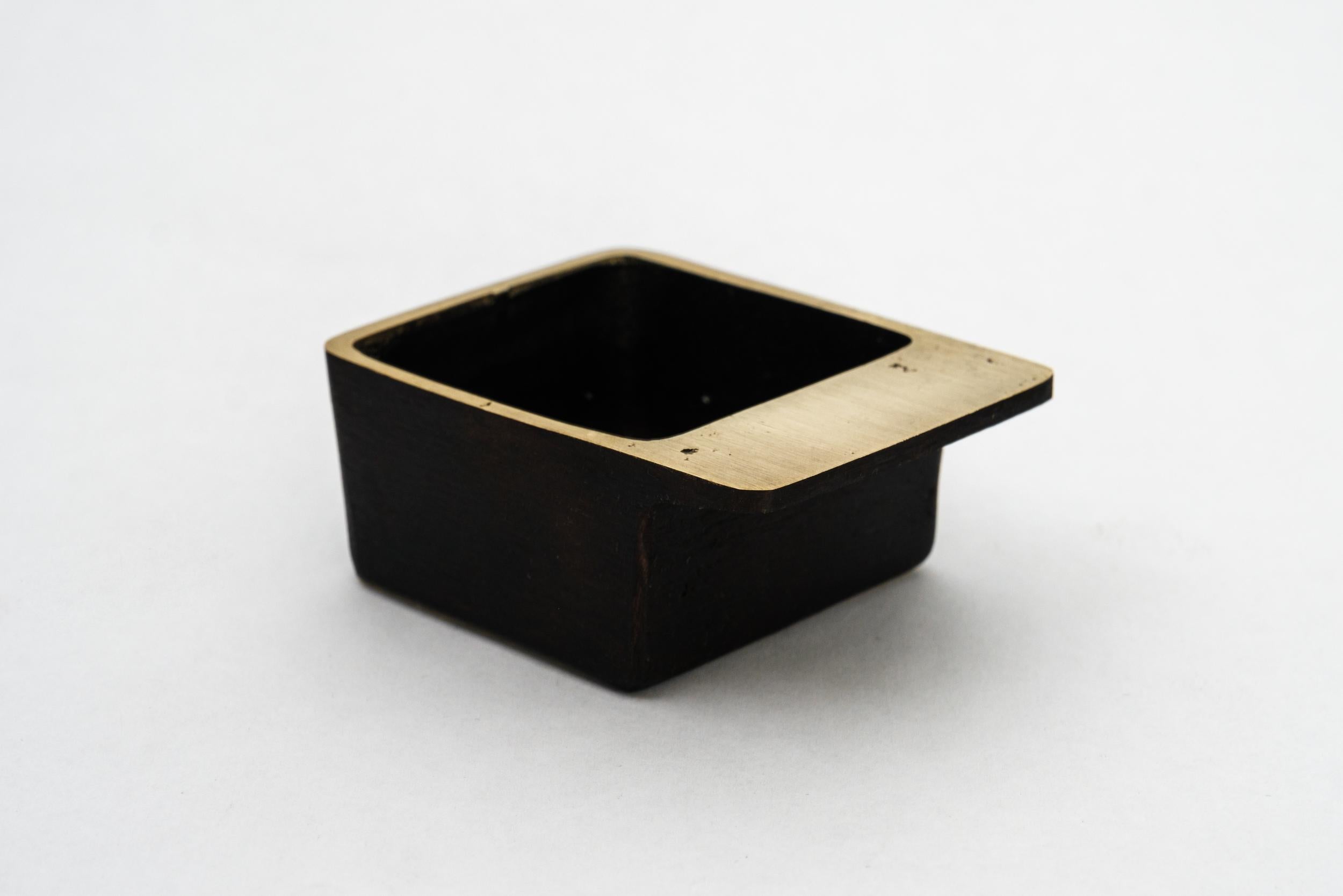 Contemporary Carl Auböck Model #4610 Patinated Brass Bowl For Sale