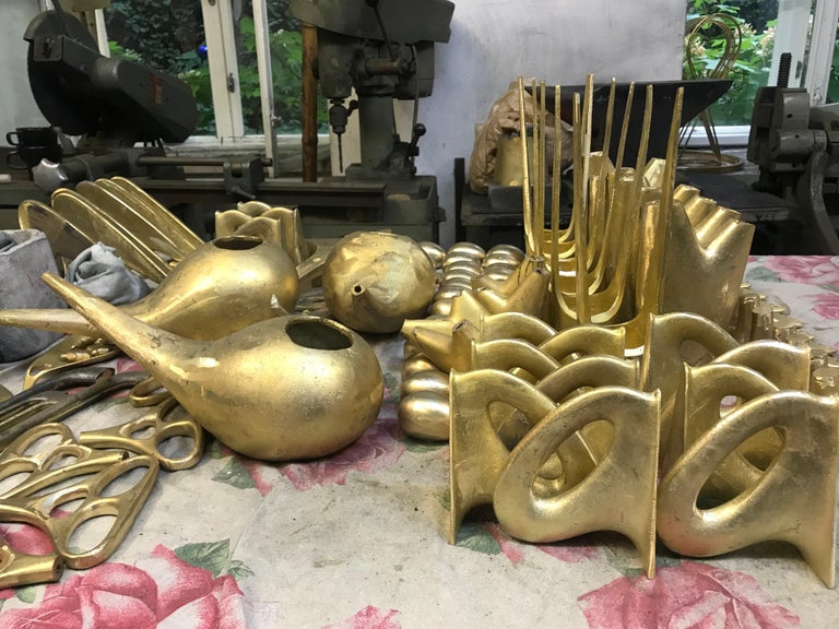 Carl Auböck Model #4630 Large Brass Bookends In New Condition For Sale In Glendale, CA
