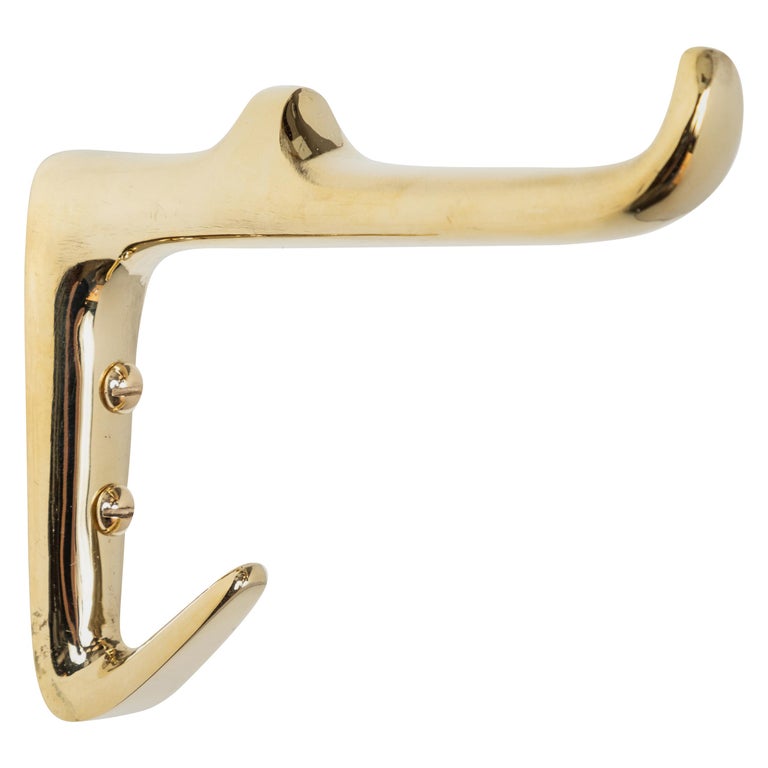 Carl Auböck Model #4965 Large Brass Hook For Sale
