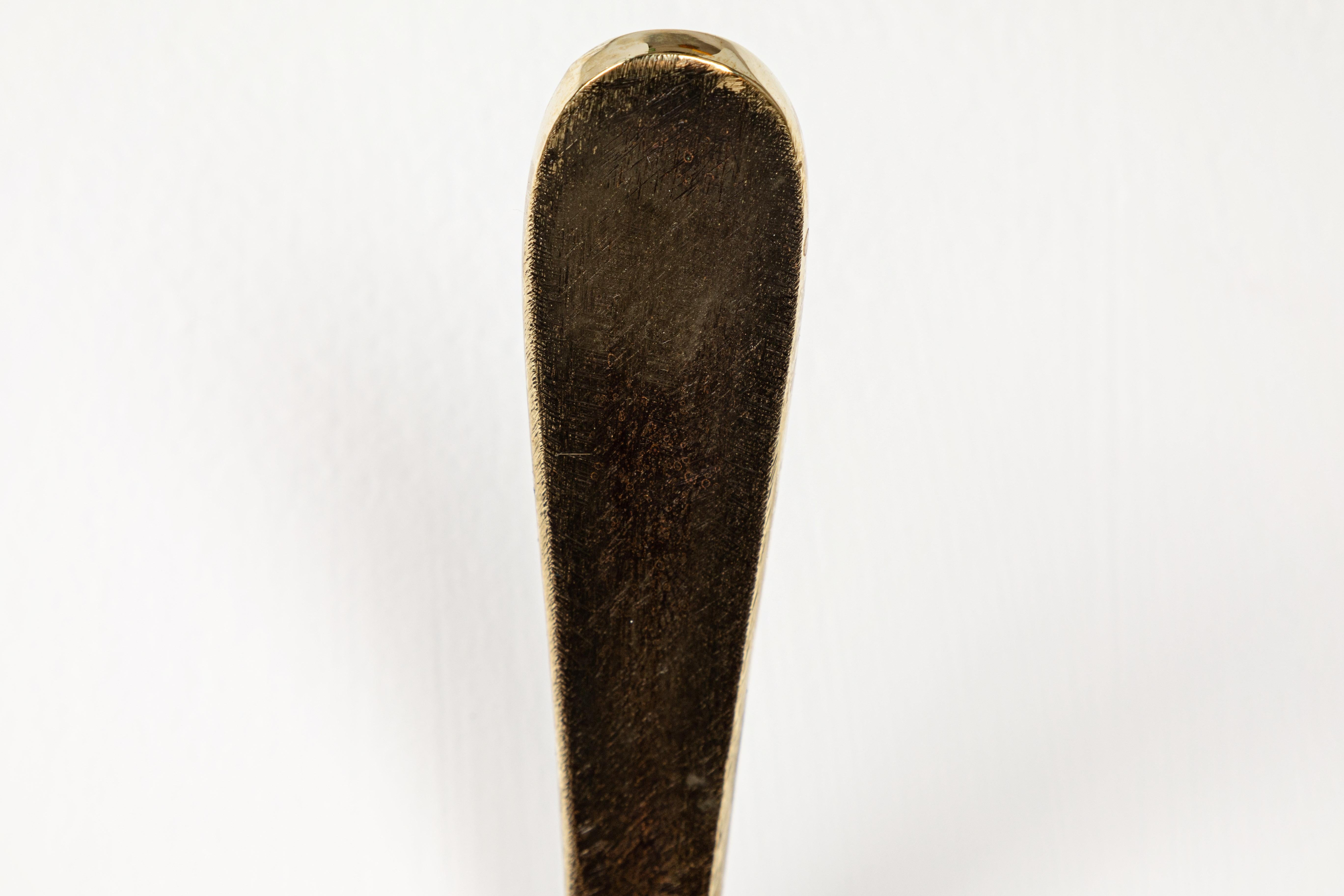 Carl Auböck Model #4982 Patinated Brass Hook For Sale 3